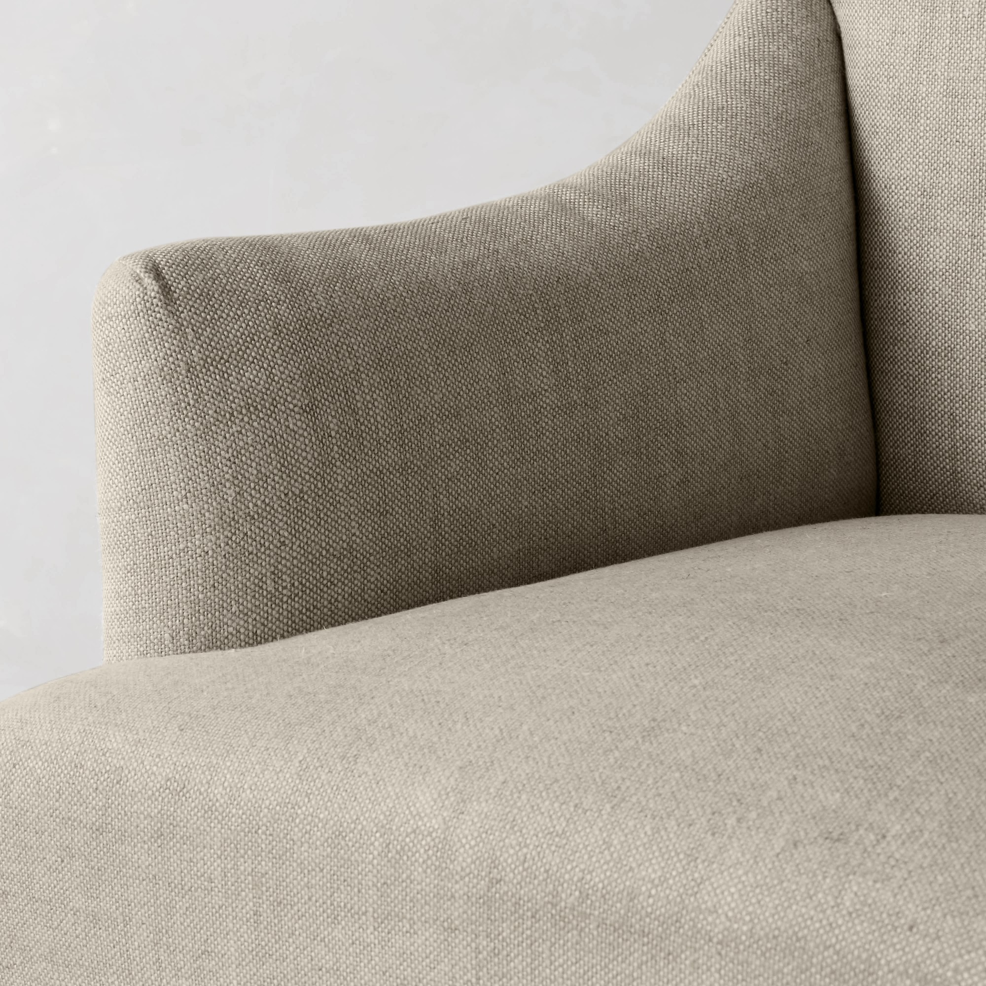 Belvedere Dining Armchair, Natural Chunky Linen