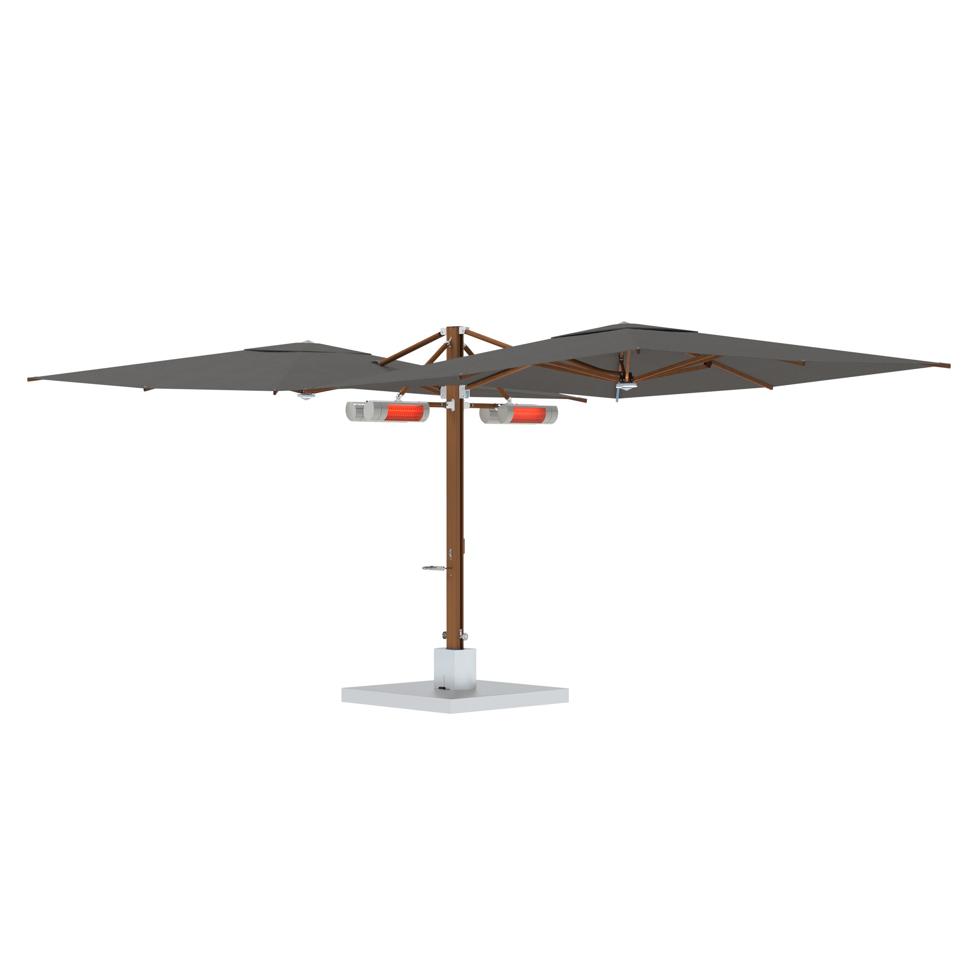 10' Sqaure Performance Dual Cantilever Umbrella