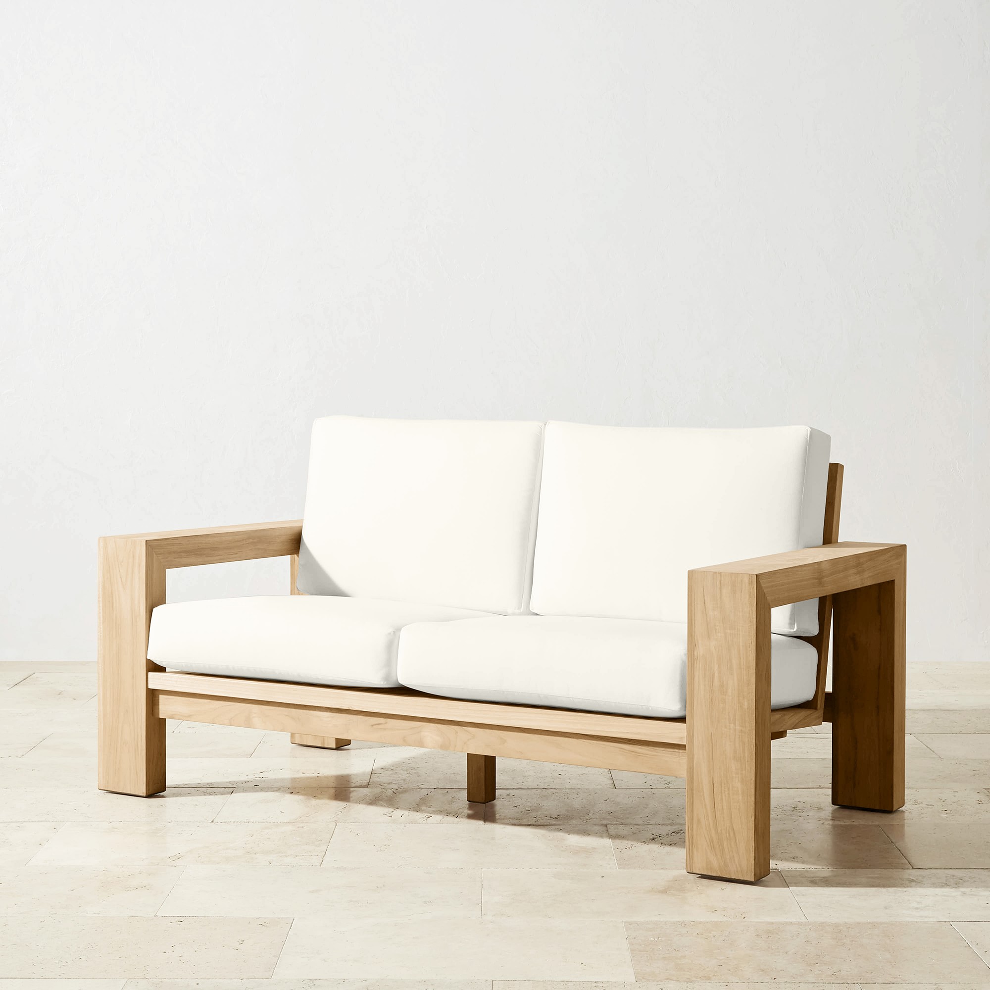 Larnaca Outdoor Natural Teak Loveseat (68