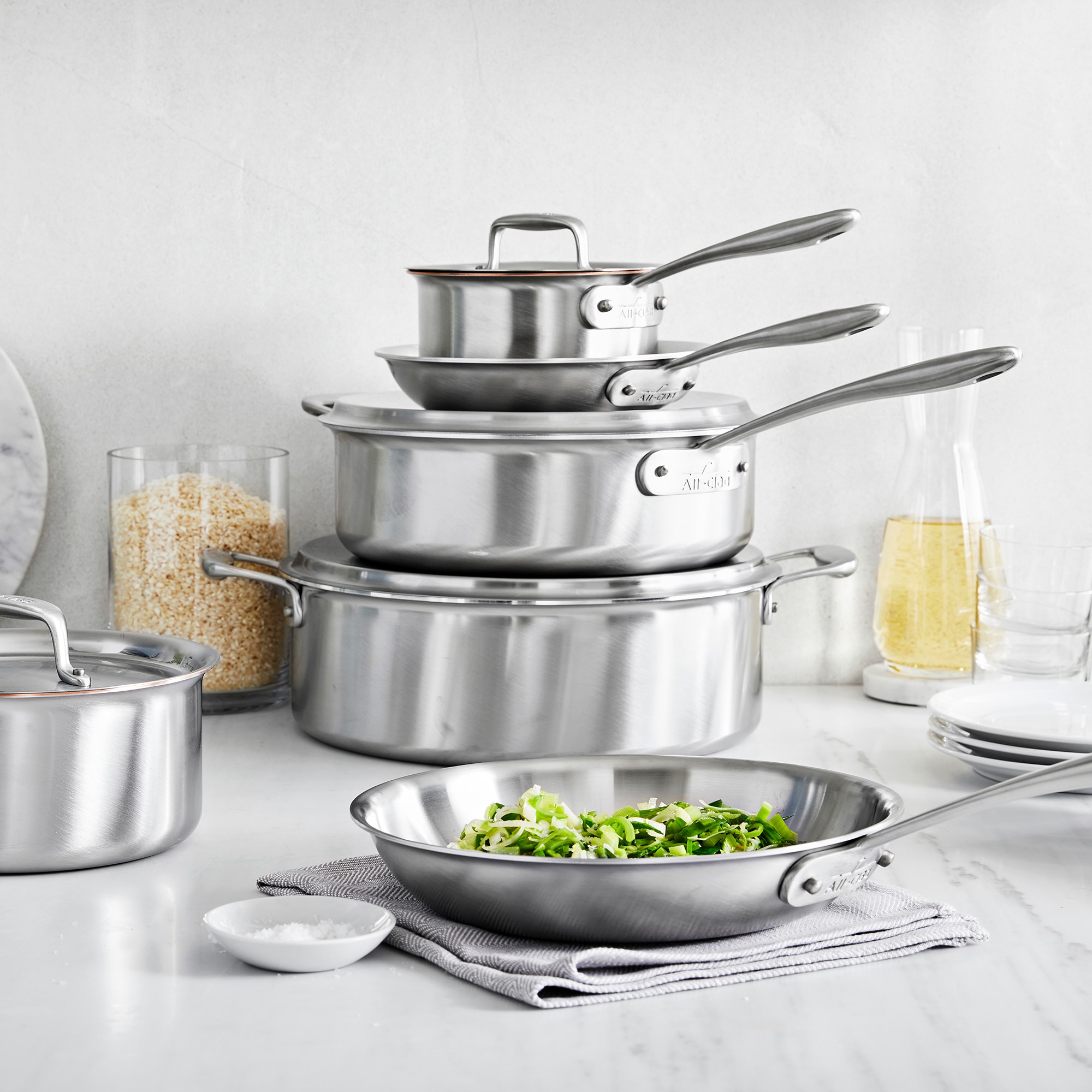 All-Clad Collective Stainless-Steel 10-Piece Cookware Set