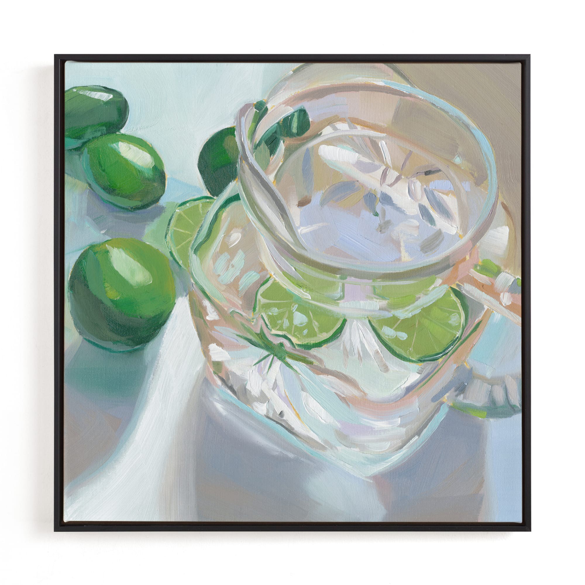 Cut Glass and Limes Limited Edition Kitchen Art by Minted