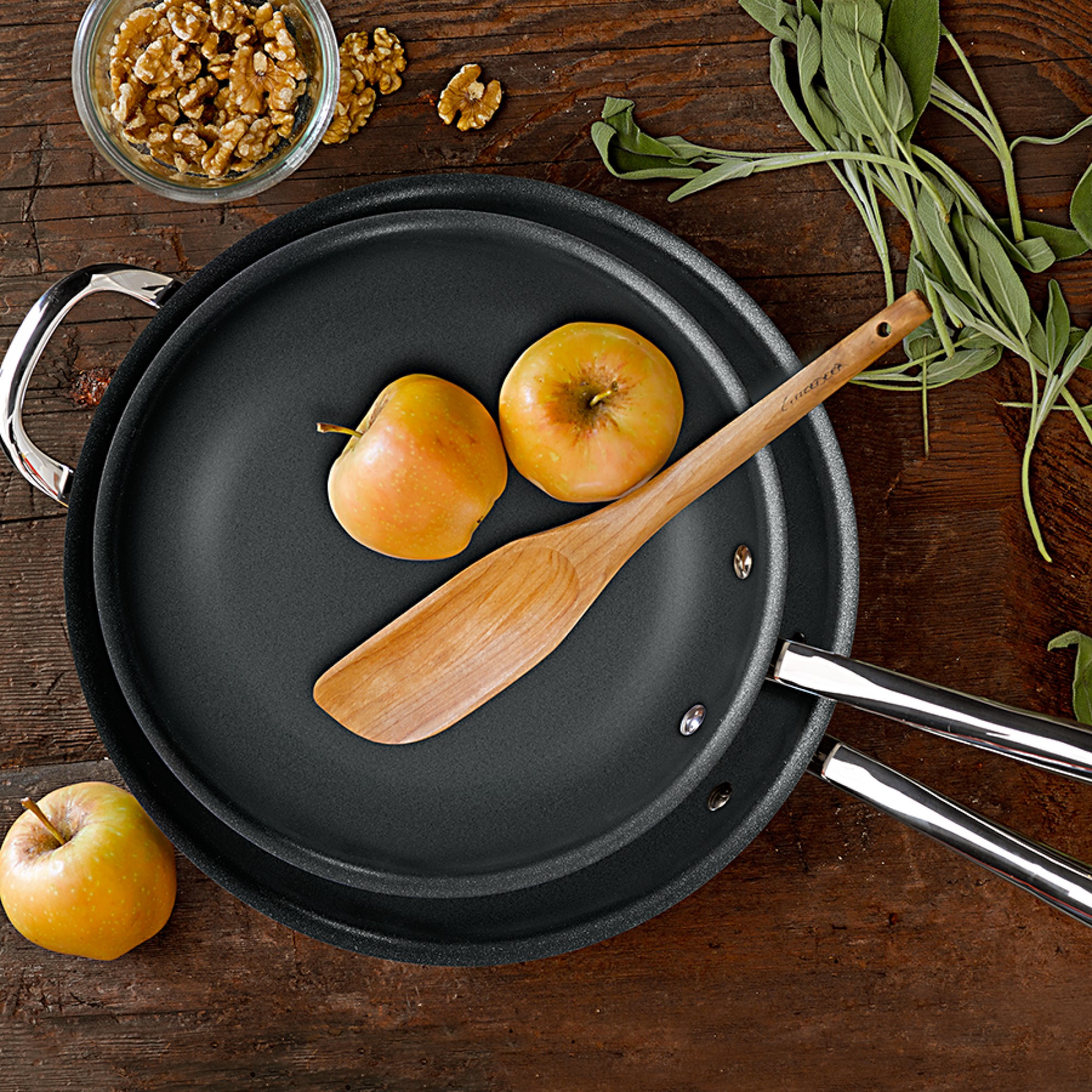 Williams Sonoma Signature Thermo-Clad™ Stainless-Steel Nonstick Covered Fry Pan
