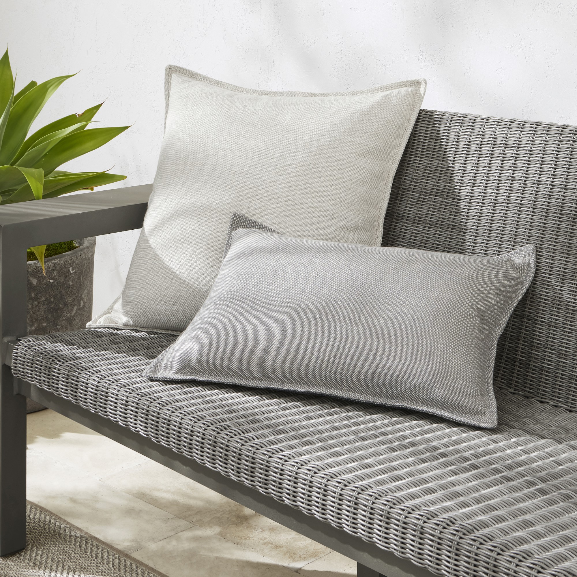 Larnaca Outdoor Slate Grey Metal x All-Weather Weave Sofa (69