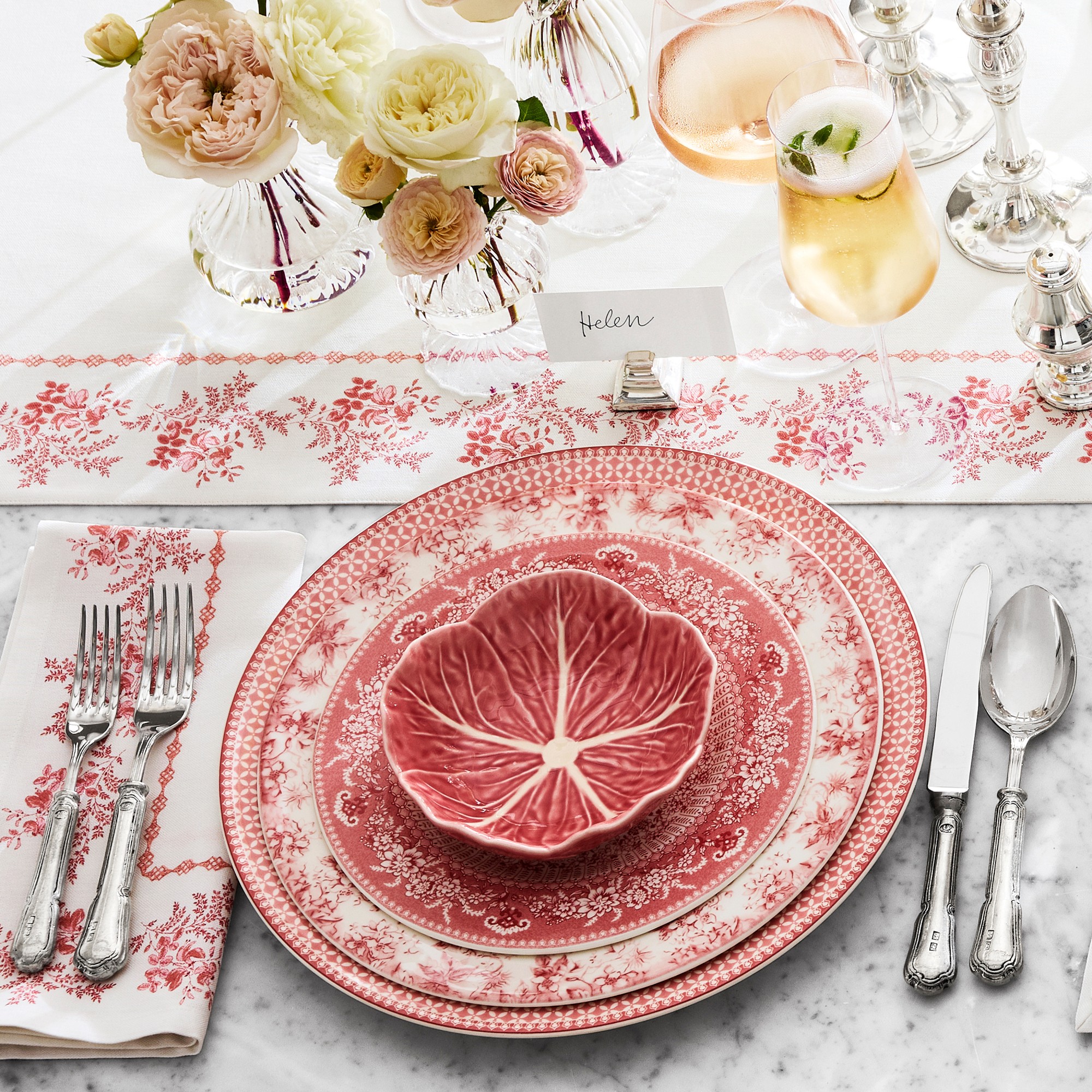 English Floral Table Runner