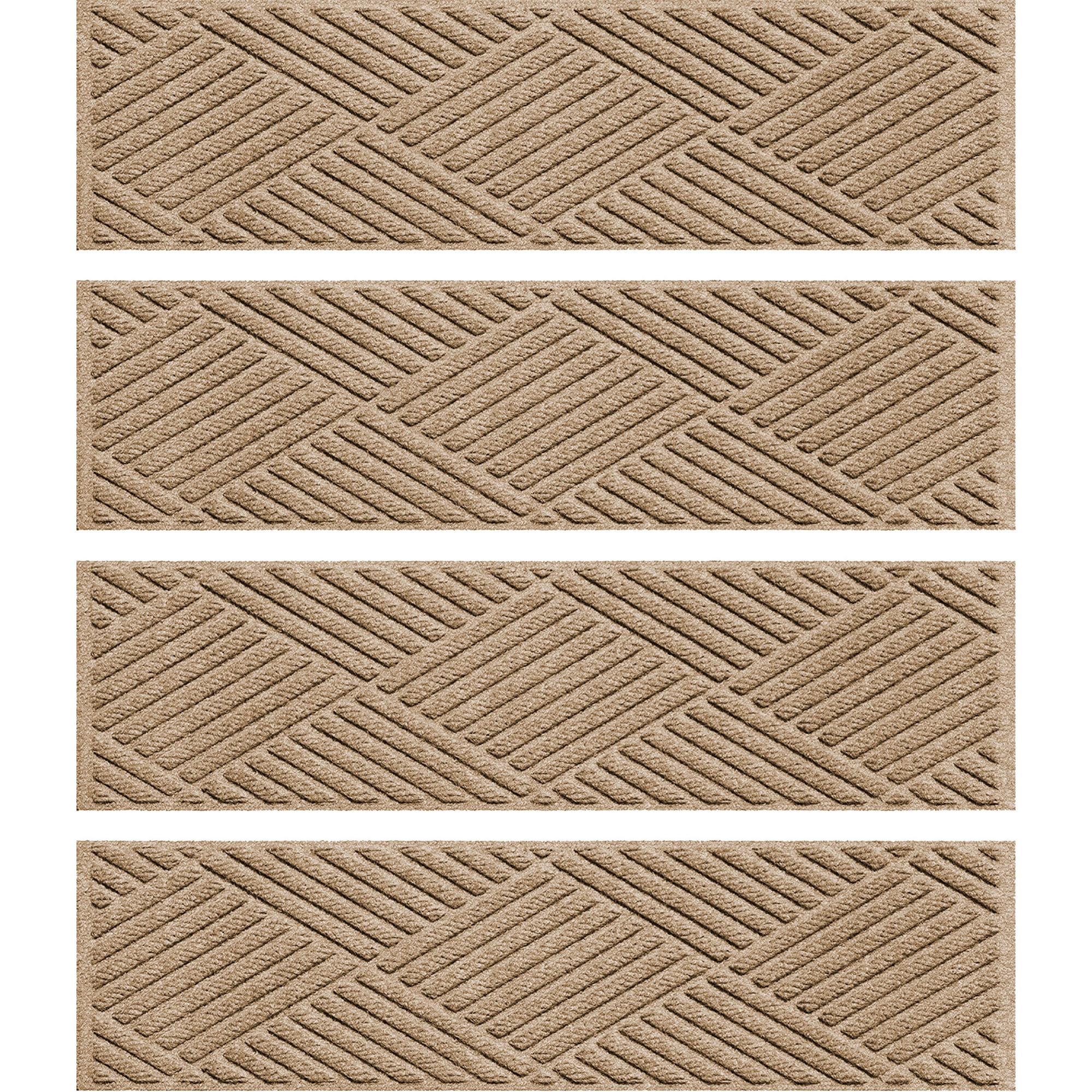 Waterhog Diamonds Commercial Grade Indoor/Outdoor Stair Treads, Set of 4