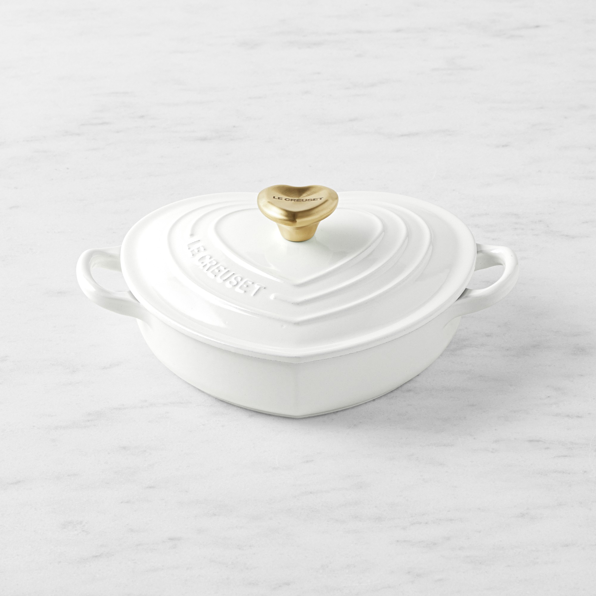 Le Creuset Enameled Cast Iron Shallow Heart Oven, 1 1/4-Qt.