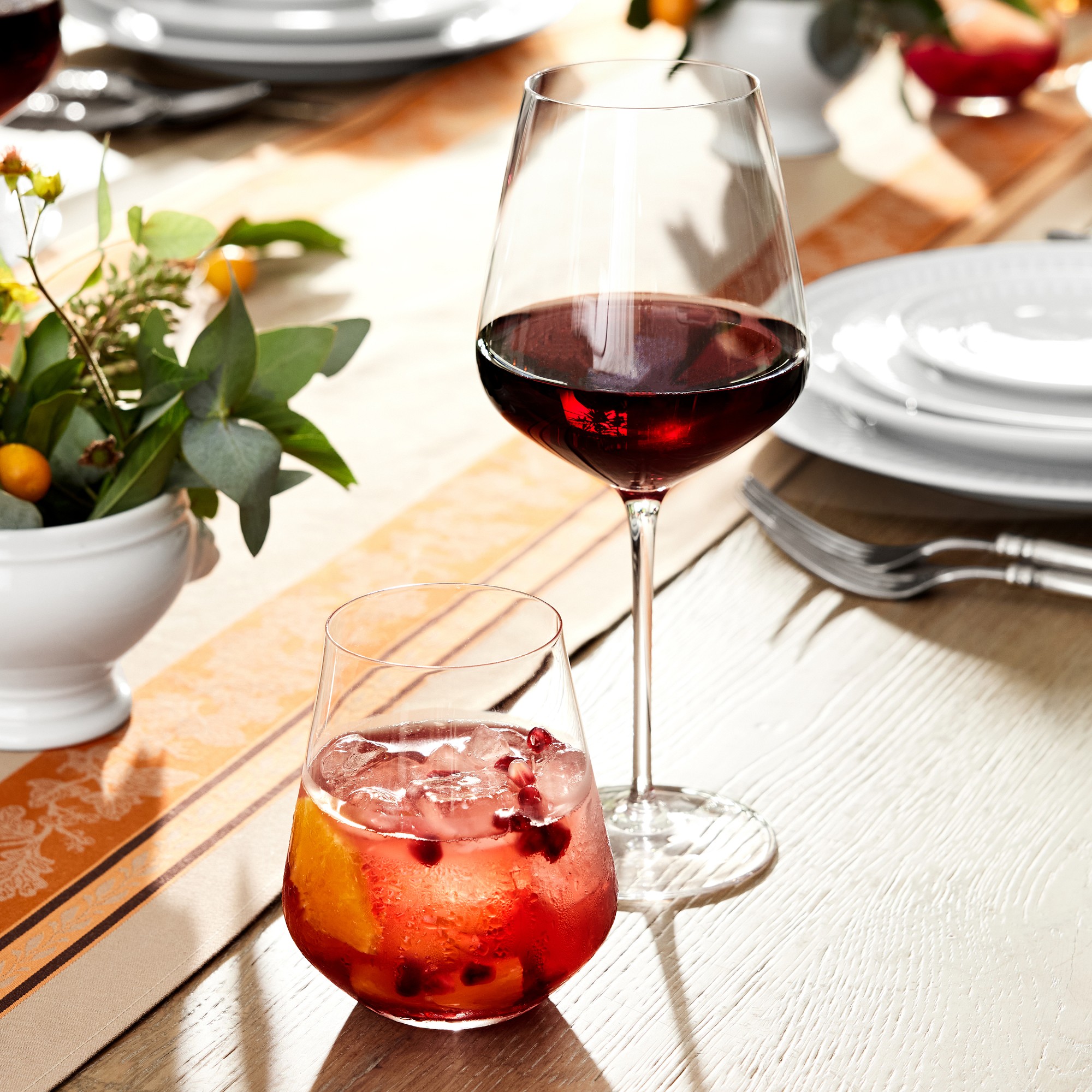 Williams Sonoma Estate Stemless Red Wine Glasses