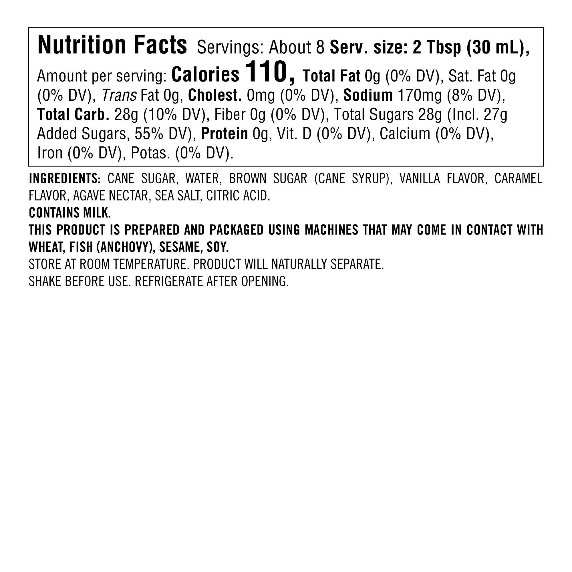 Williams Sonoma Coffee Syrup, Salted Caramel