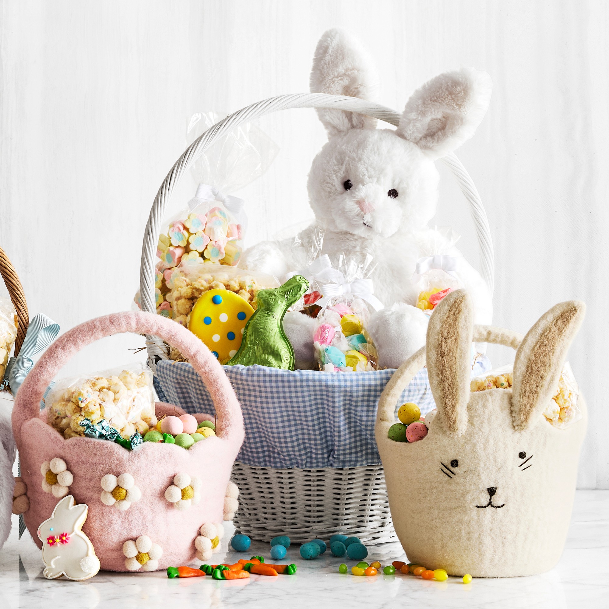 West Elm x Williams Sonoma Felt Bunny Easter Bucket