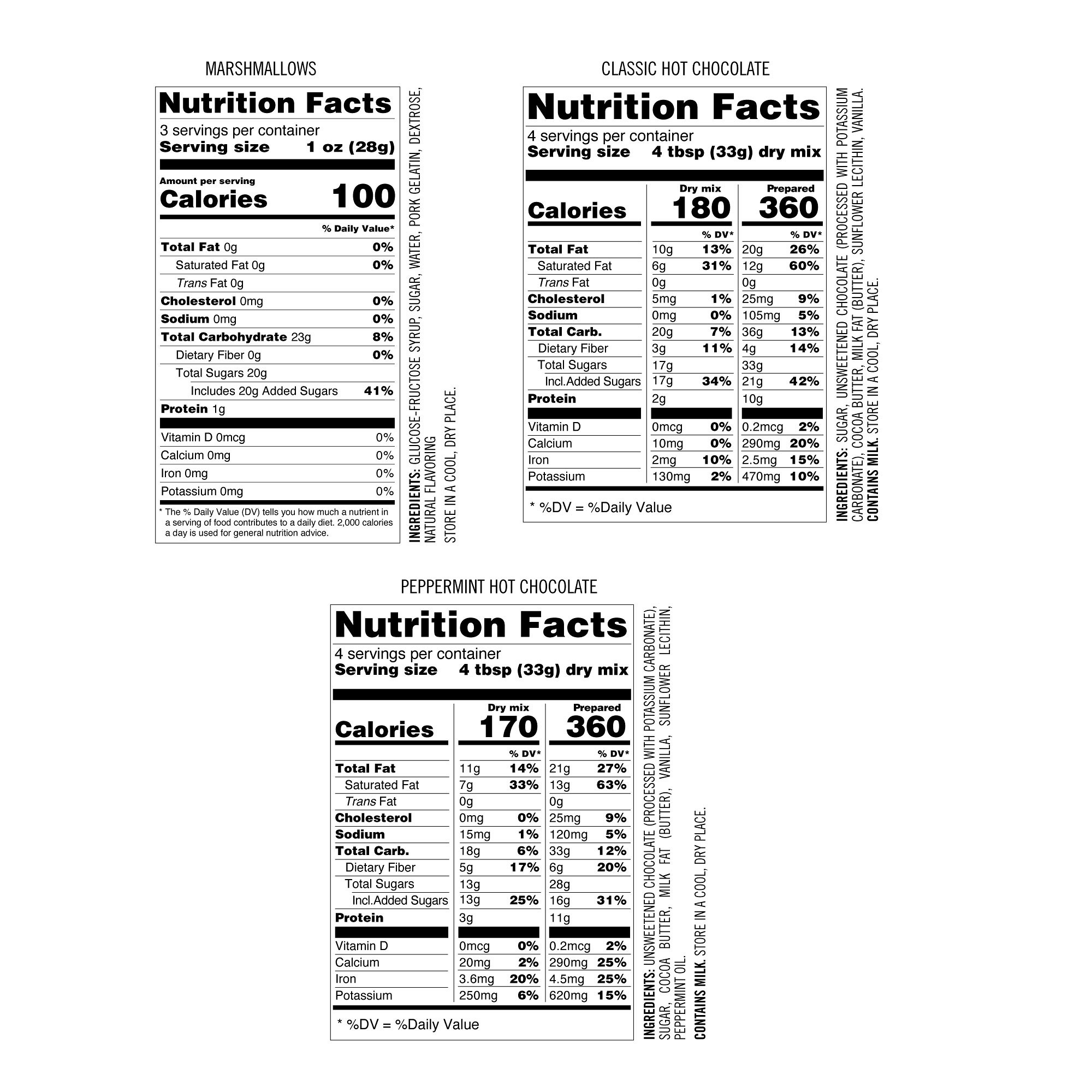 Williams Sonoma Classic & Peppermint Hot Chocolate Stacker with Marshmallows