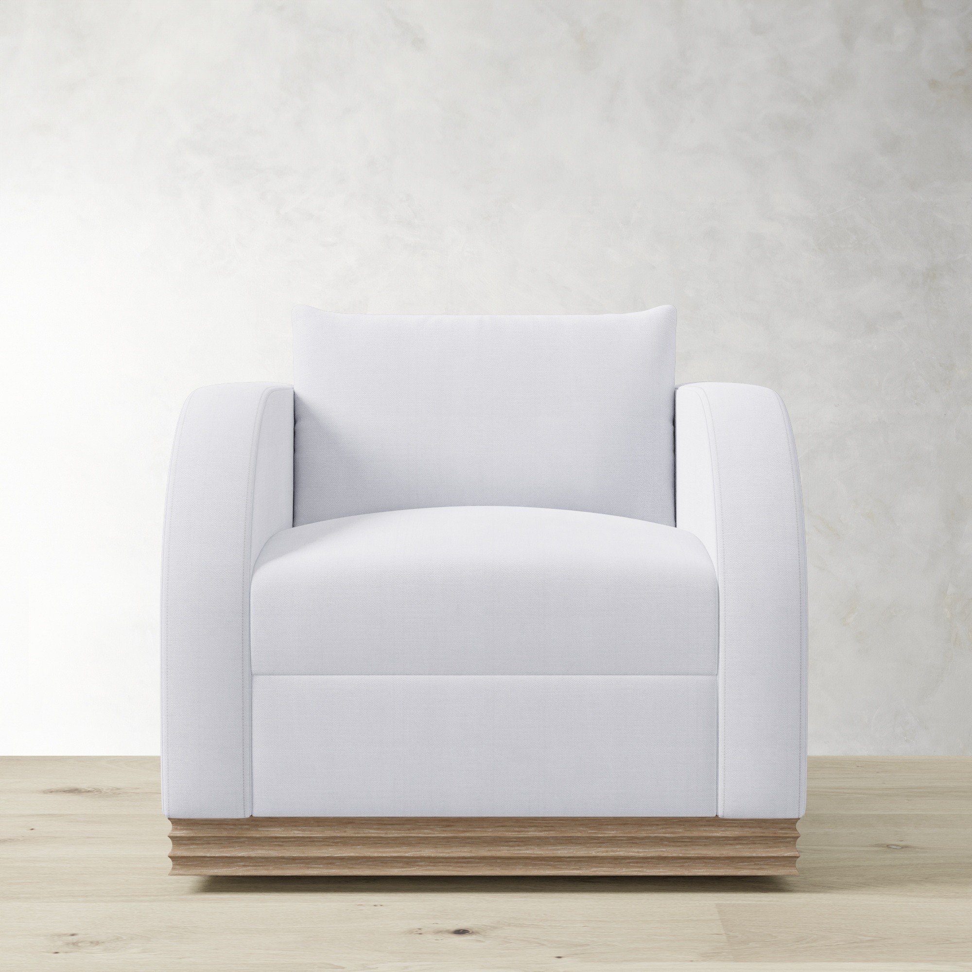 Fluted Base Swivel Armchair