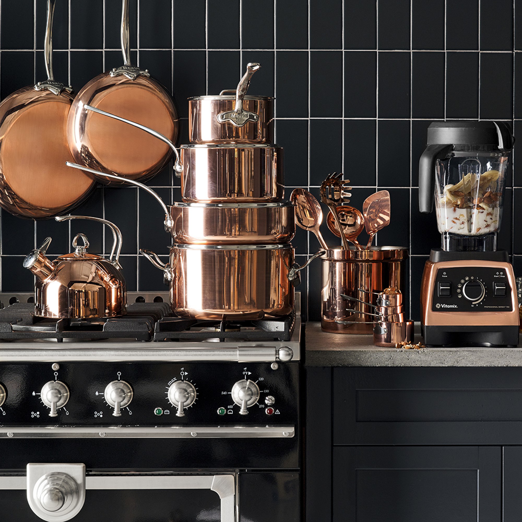 Mauviel Tri-Ply M'3S Copper 10-Piece Cookware Set