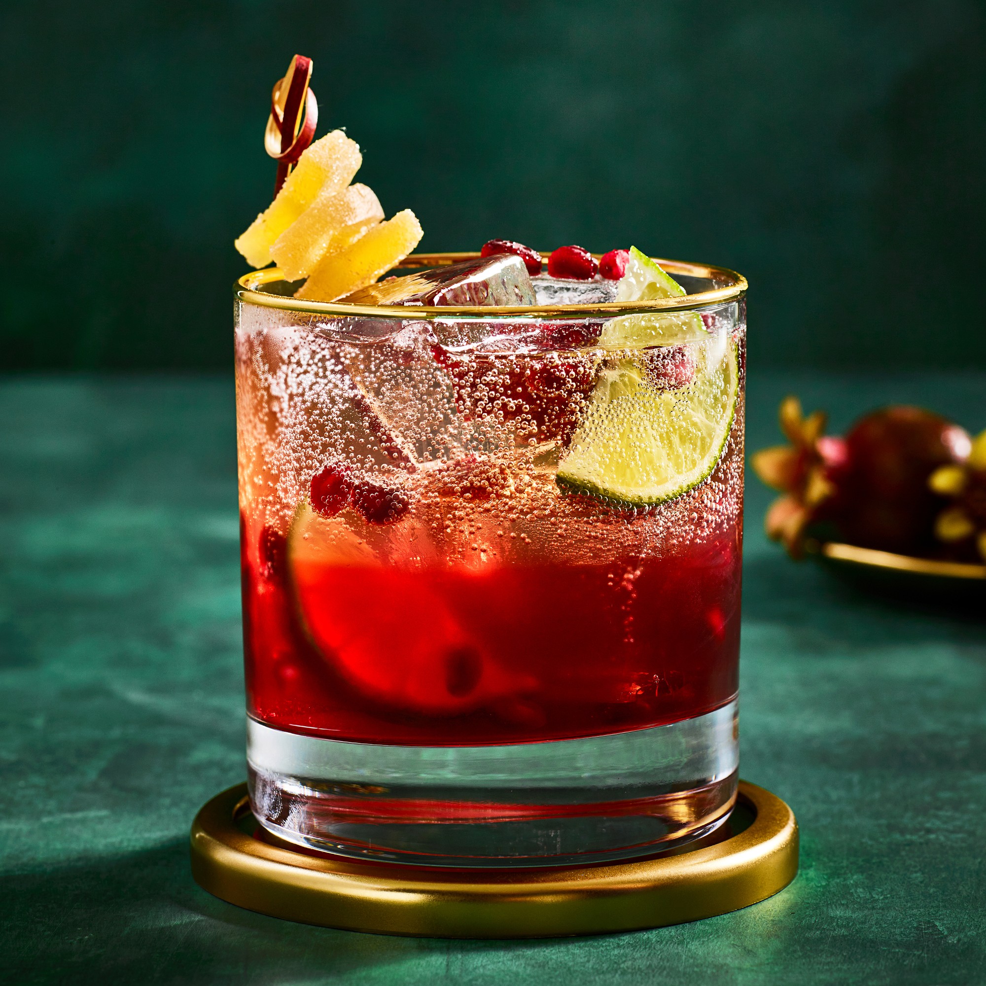 Gold Rim Double Old-Fashioned Glasses, Set of 4