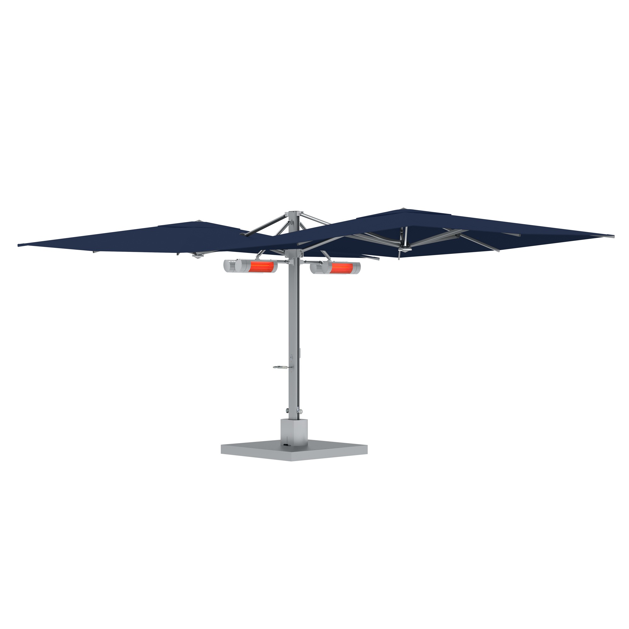 10' Sqaure Performance Dual Cantilever Umbrella
