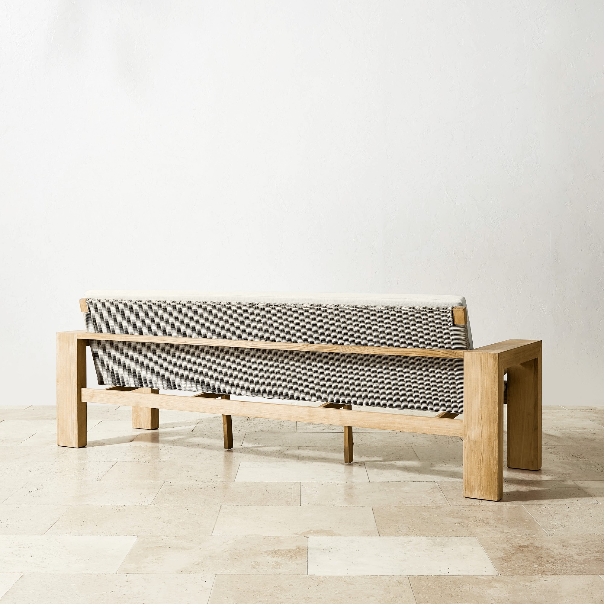 Larnaca Outdoor Teak x All-Weather Weave Sofa (68