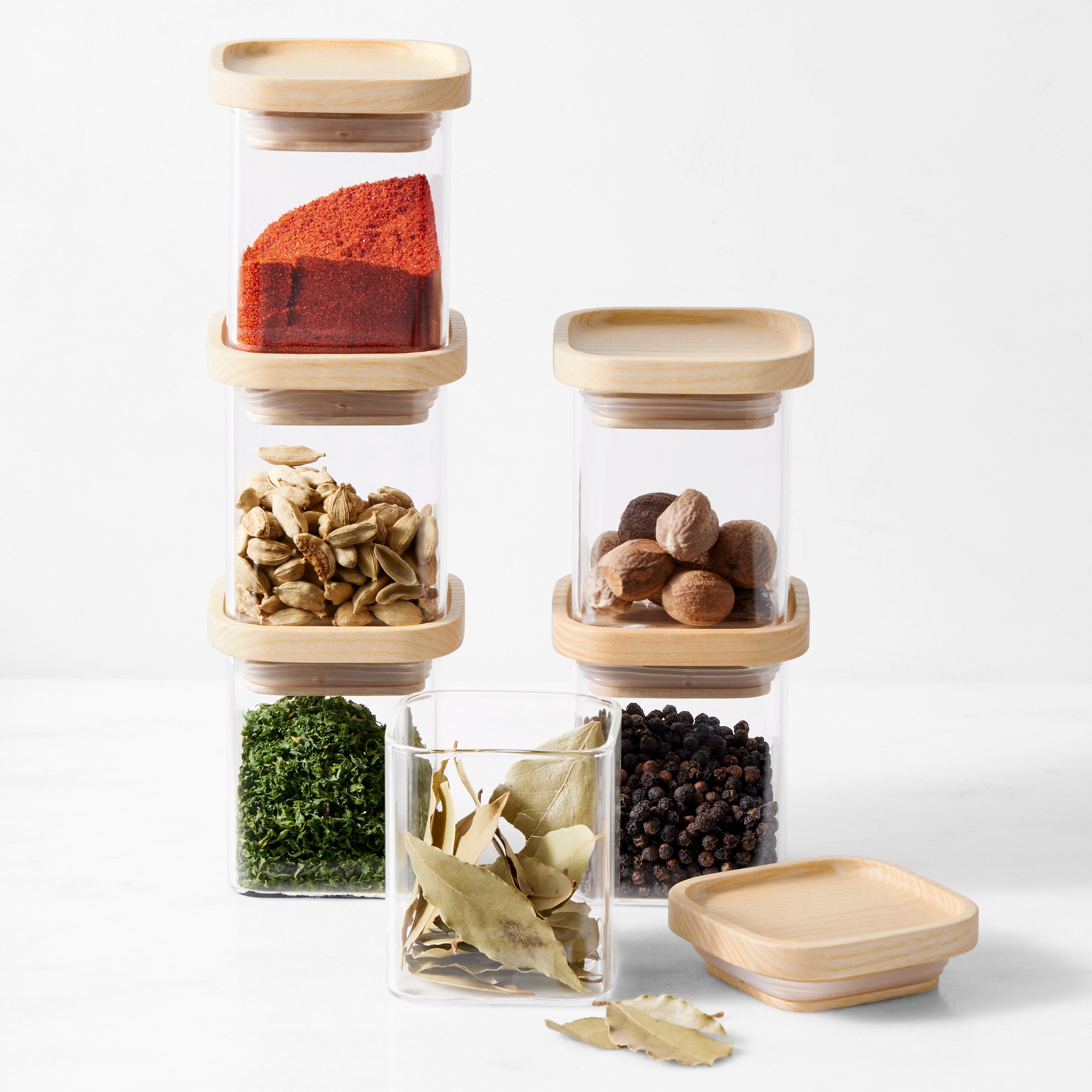 Hold Everything Square Spice Jars
