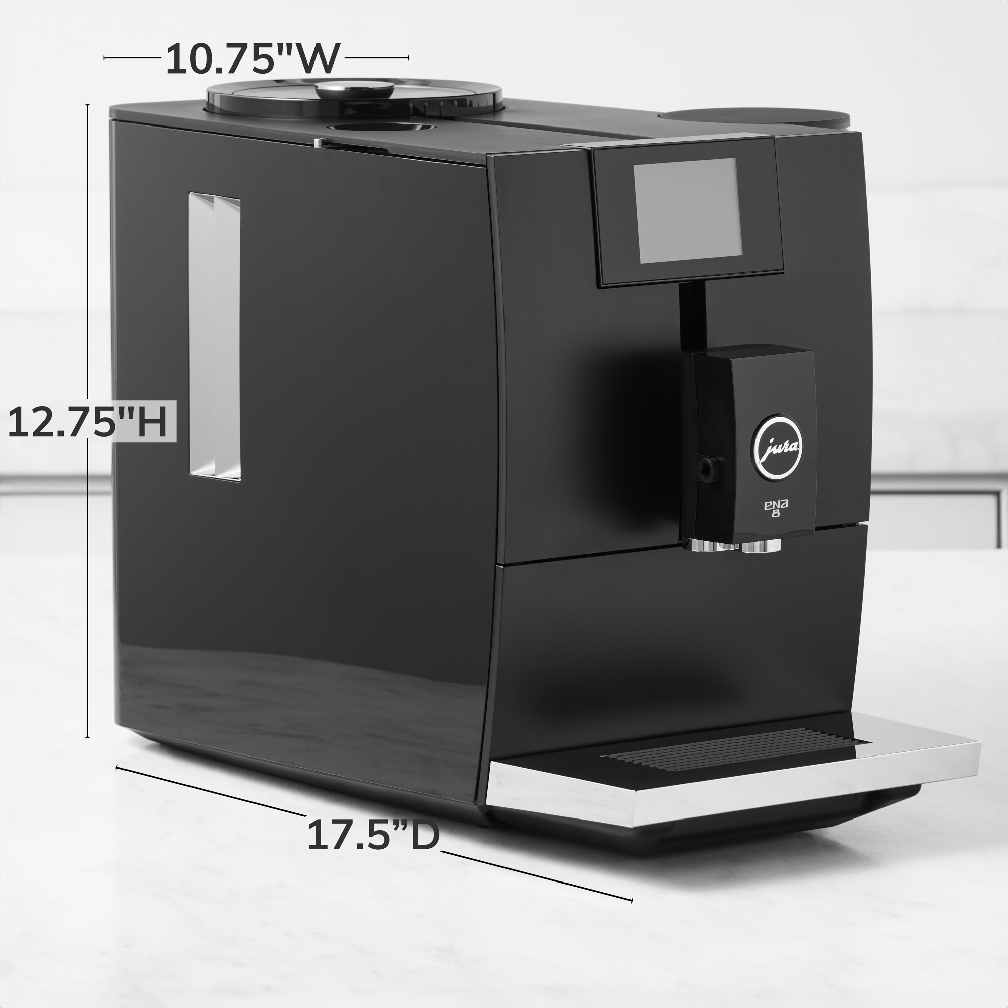 JURA ENA 8 Fully Automatic Espresso Machine, Metropolitan Black