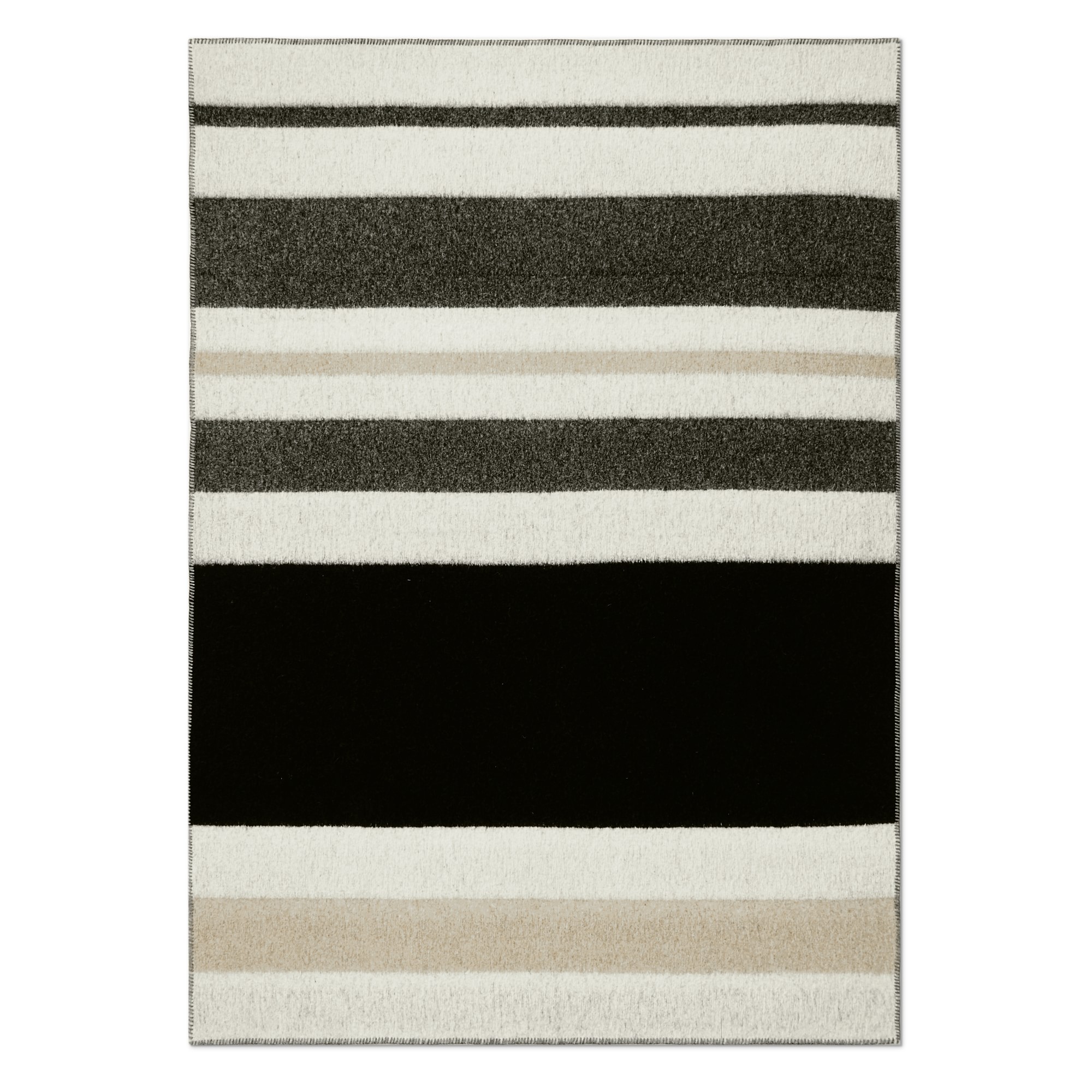 Italian Boiled Wool Stripe Throw