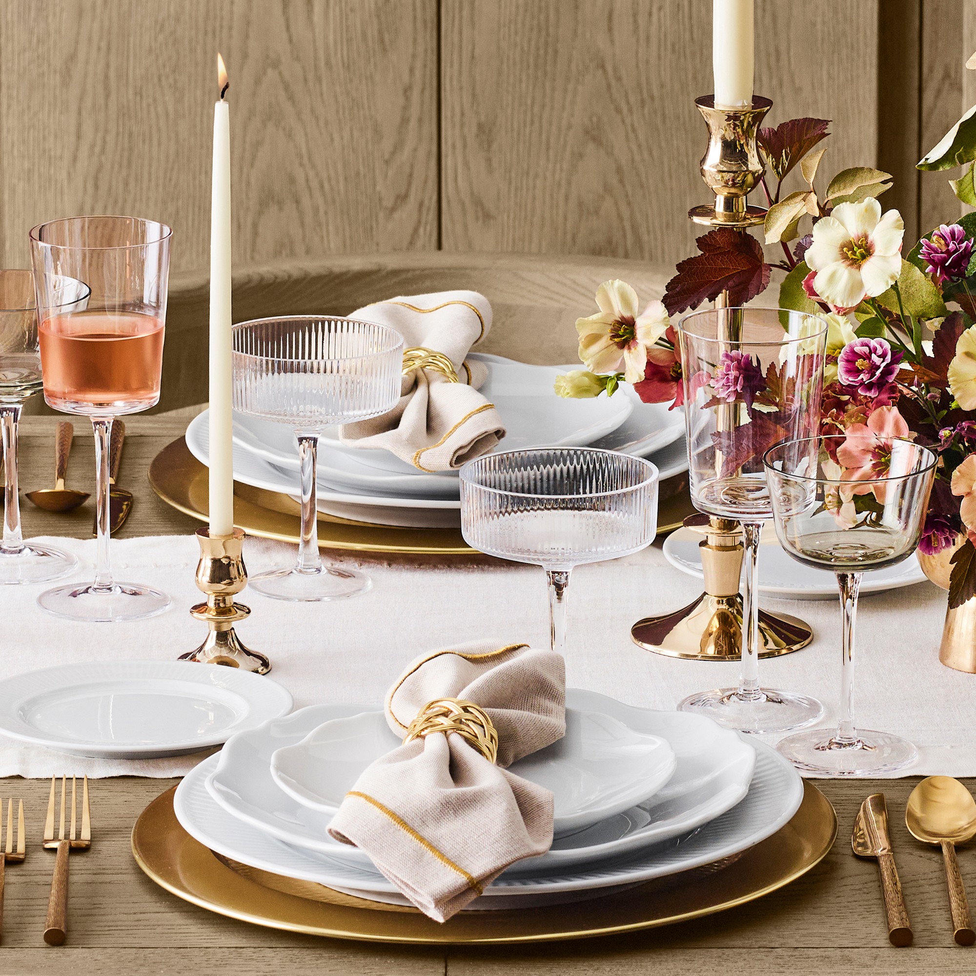 Modern Optic Coupe Glasses, Set of 4