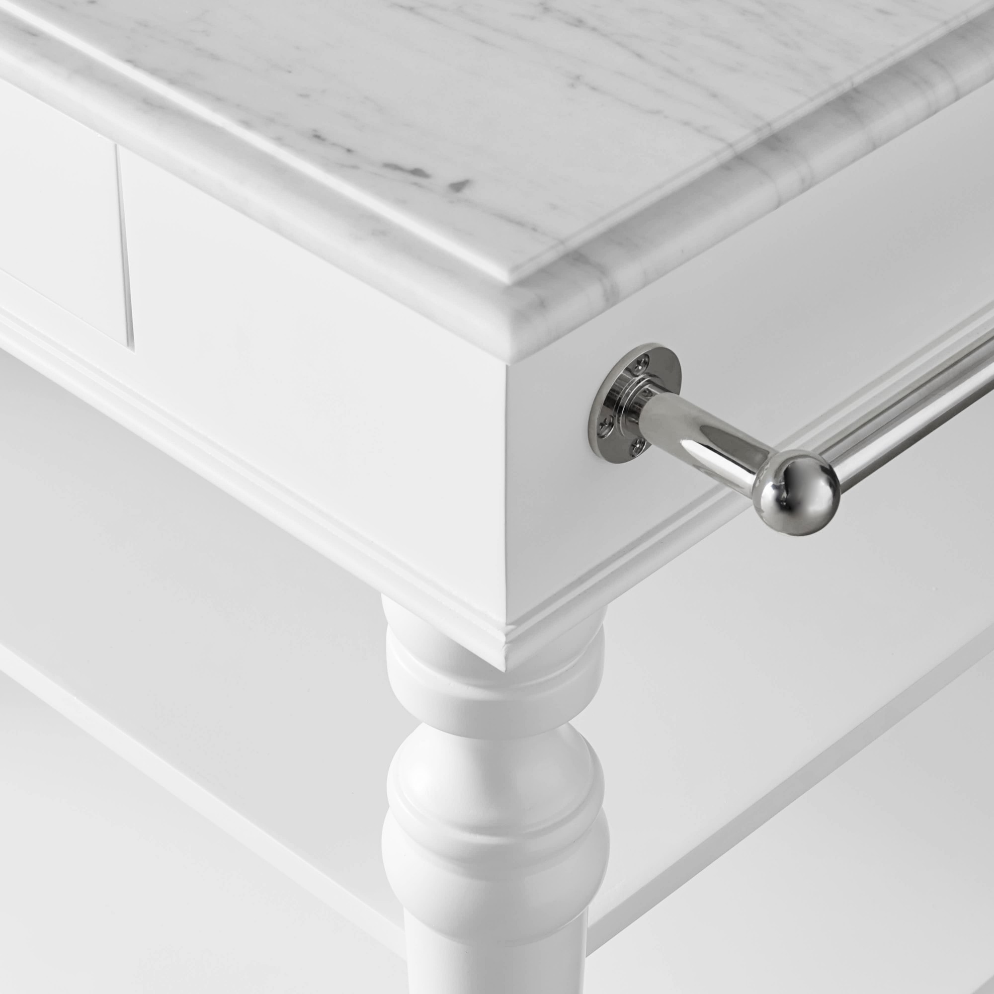 Larkspur Marble-Top Kitchen Island (72