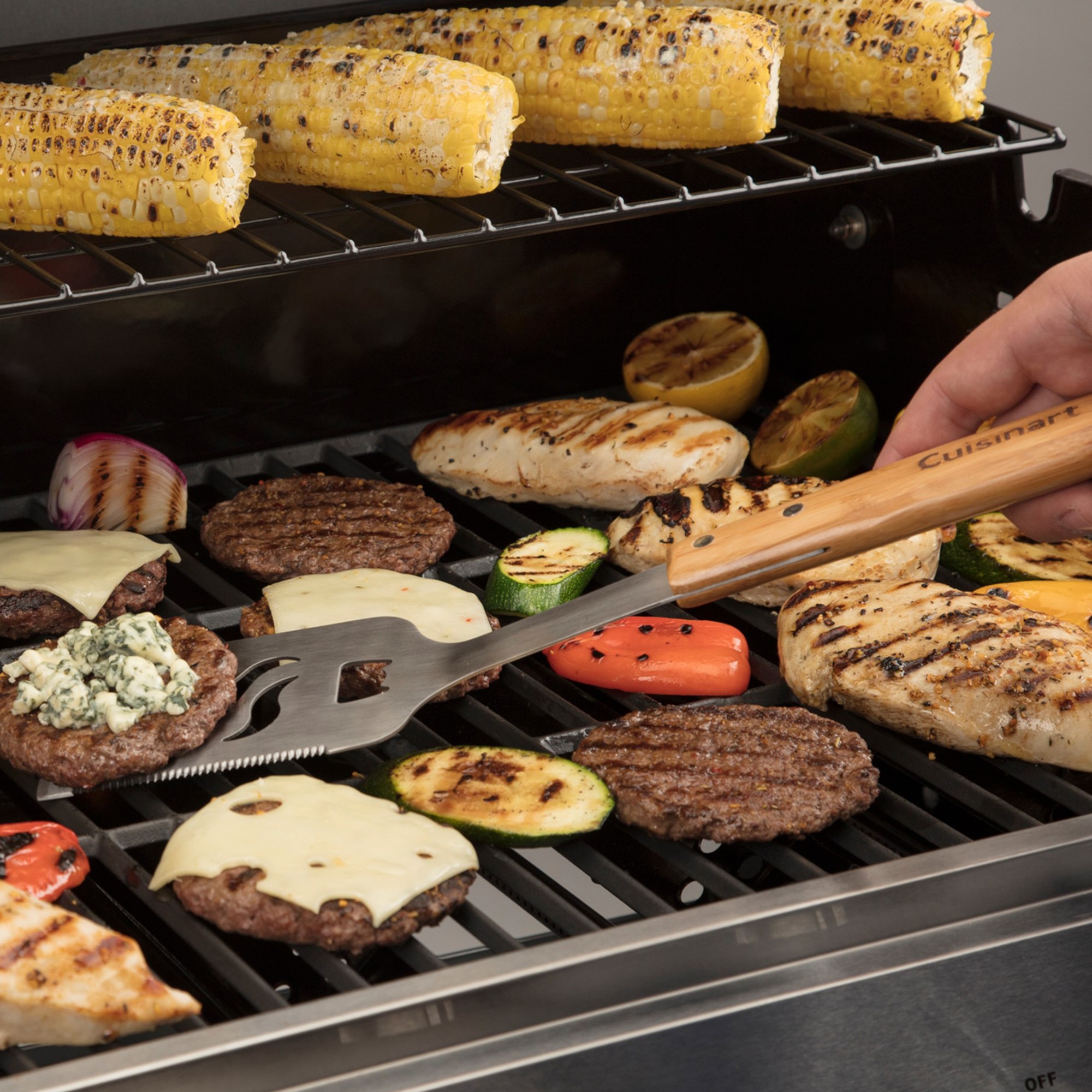 Cuisinart Bamboo Handled Grill Tools, 13 Piece Set