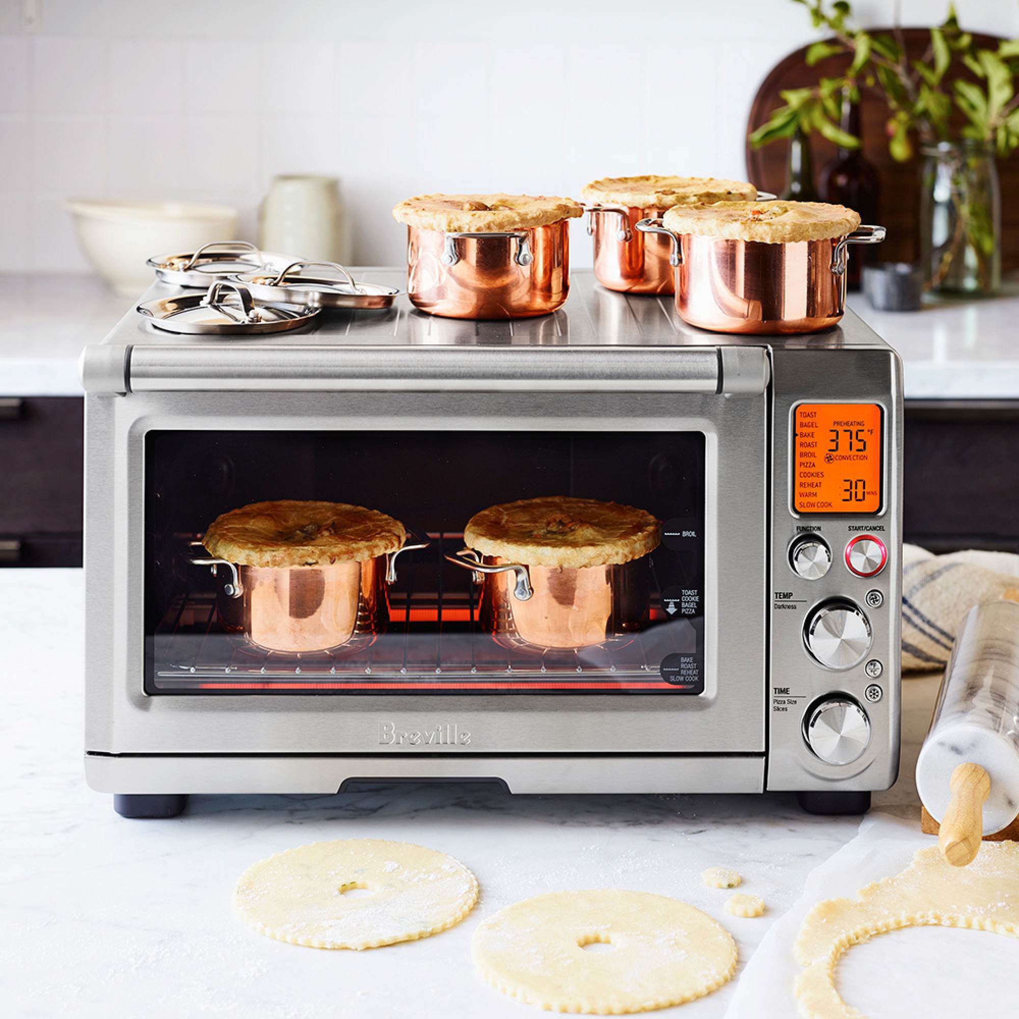 Williams Sonoma Mini Copper Cocottes, Set of 4