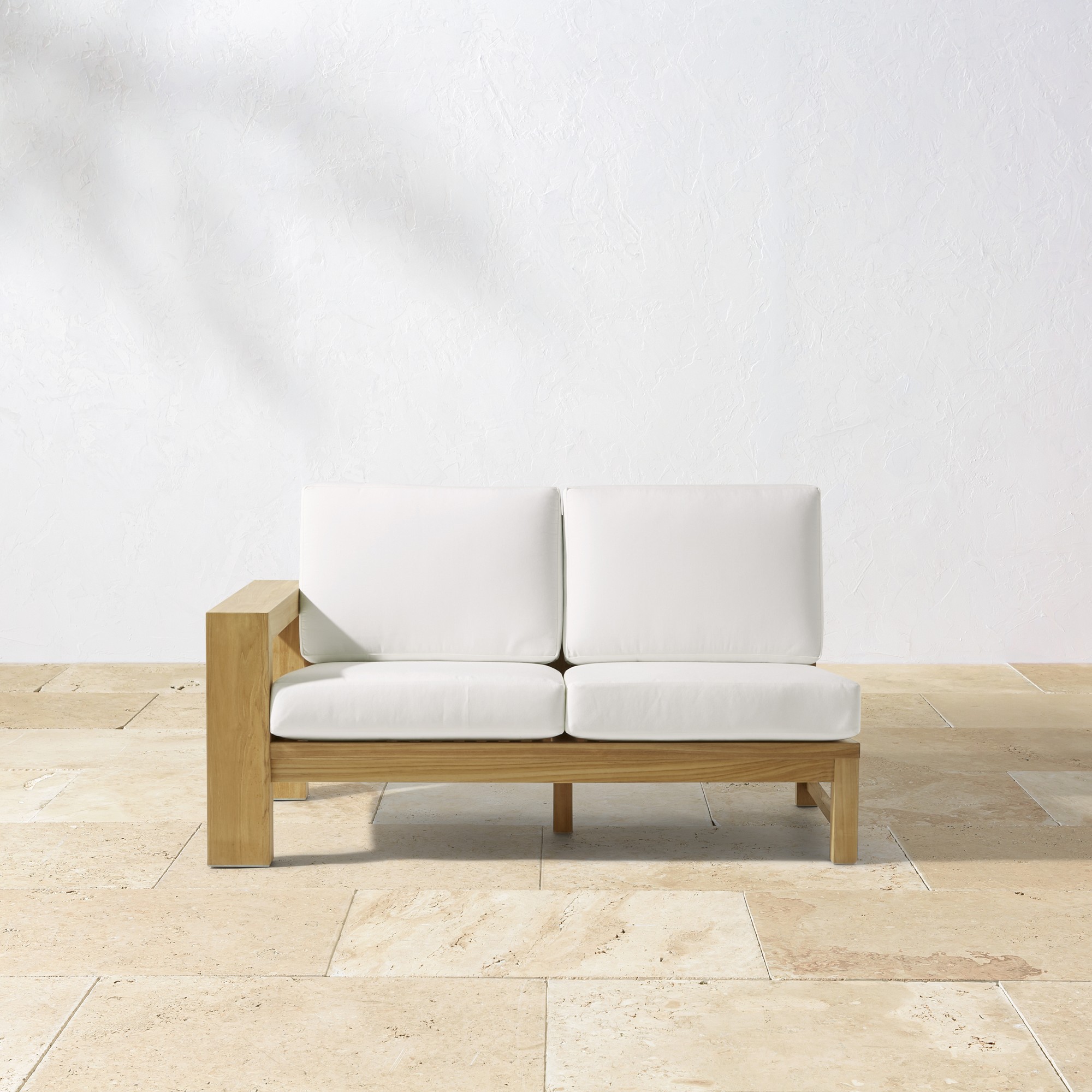 Larnaca Outdoor Natural Teak Customizable Sectional (62