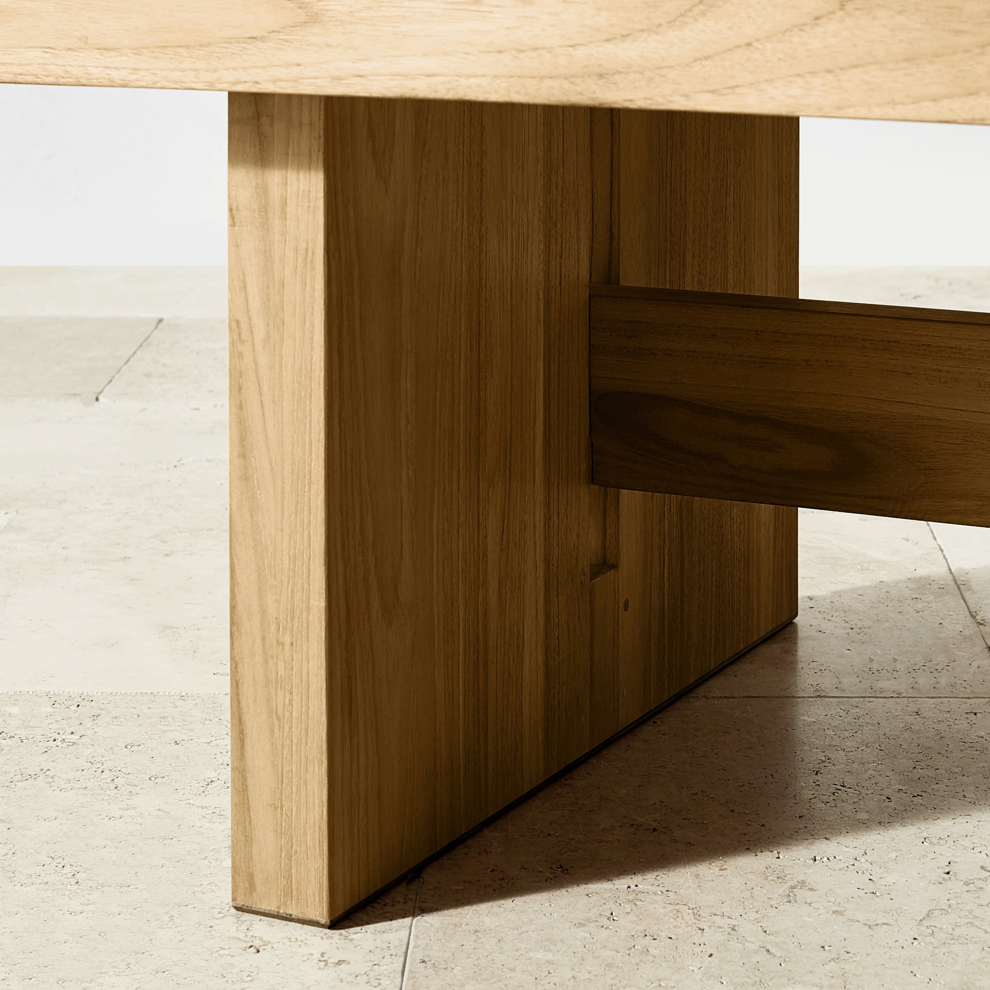 San Clemente Natural Teak Outdoor Rectangle Coffee Table (60