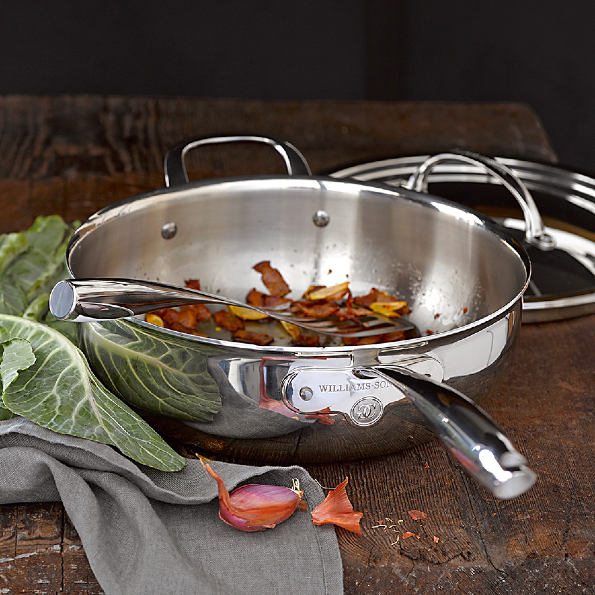 Williams Sonoma Signature Thermo-Clad™ Stainless-Steel Essential Pan, 5-Qt.