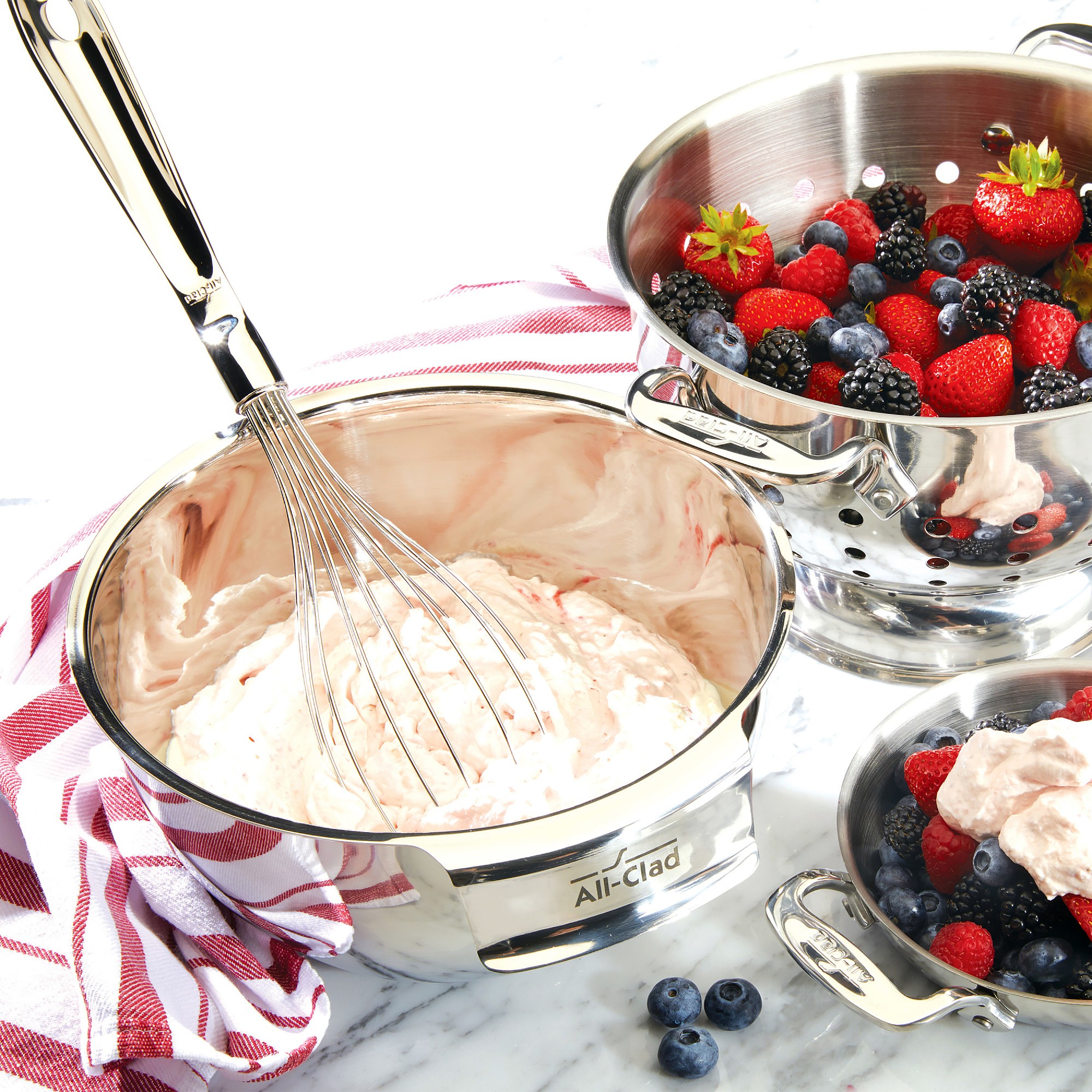 All-Clad Stainless-Steel 3-Piece Mixing Bowl Set