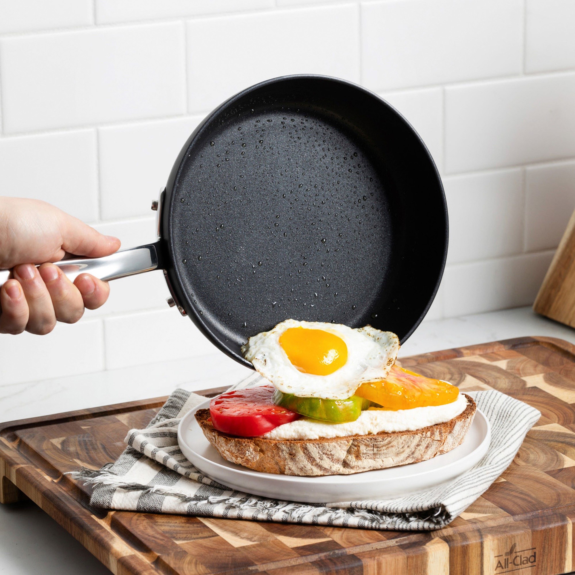 All-Clad HA1 Expert Hard Anodized Nonstick 4-Piece Fry Pan Set