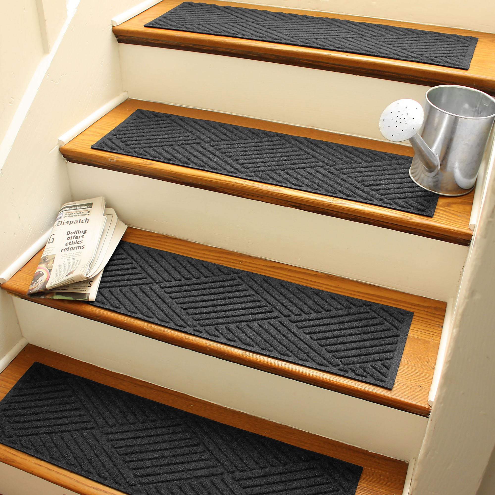Waterhog Diamonds Commercial Grade Indoor/Outdoor Stair Treads, Set of 4