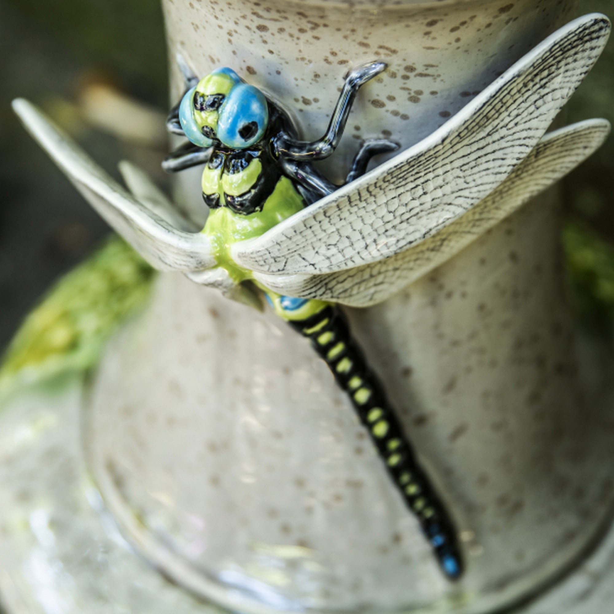 Bordallo Pinheiro The Meaning Vase with Dragonfly