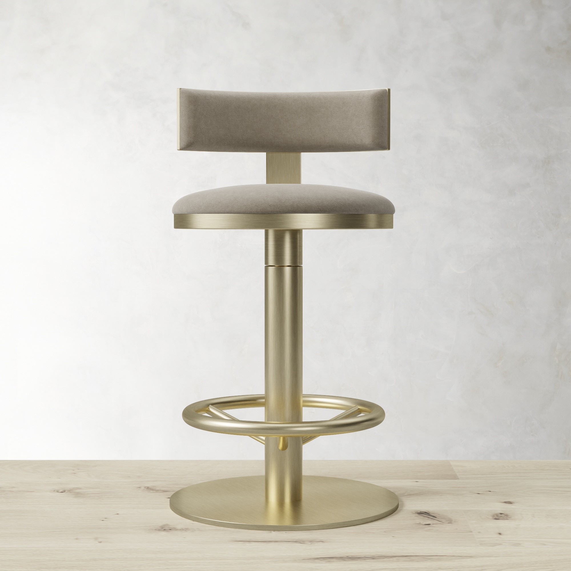 Larkin Upholstered Pedestal Counter & Bar Stool