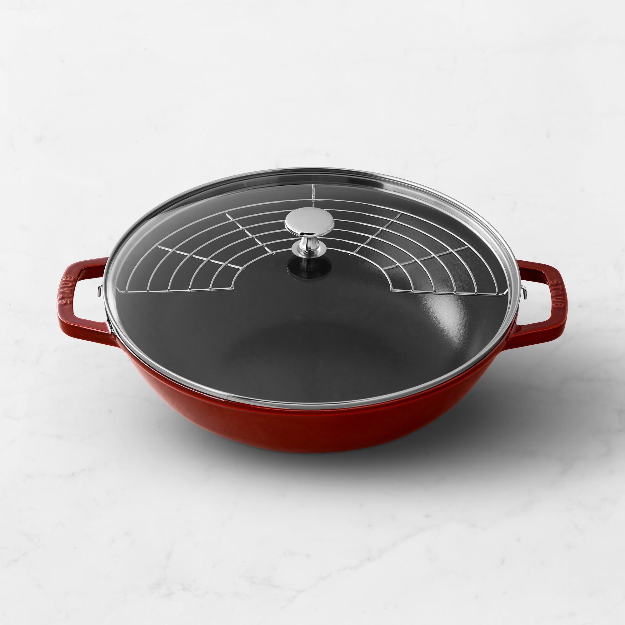 Staub Enameled Cast Iron Perfect Pan Wok, 12