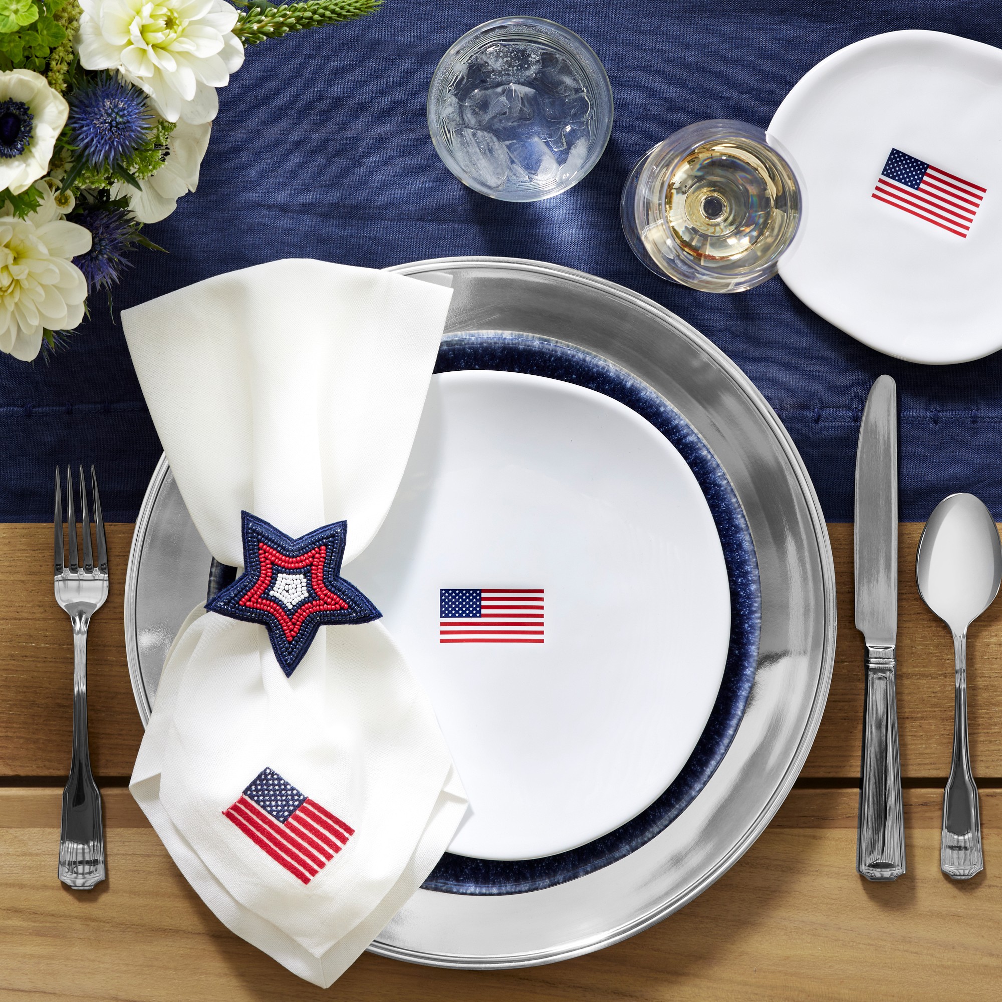 American Flag Appetizer Plates