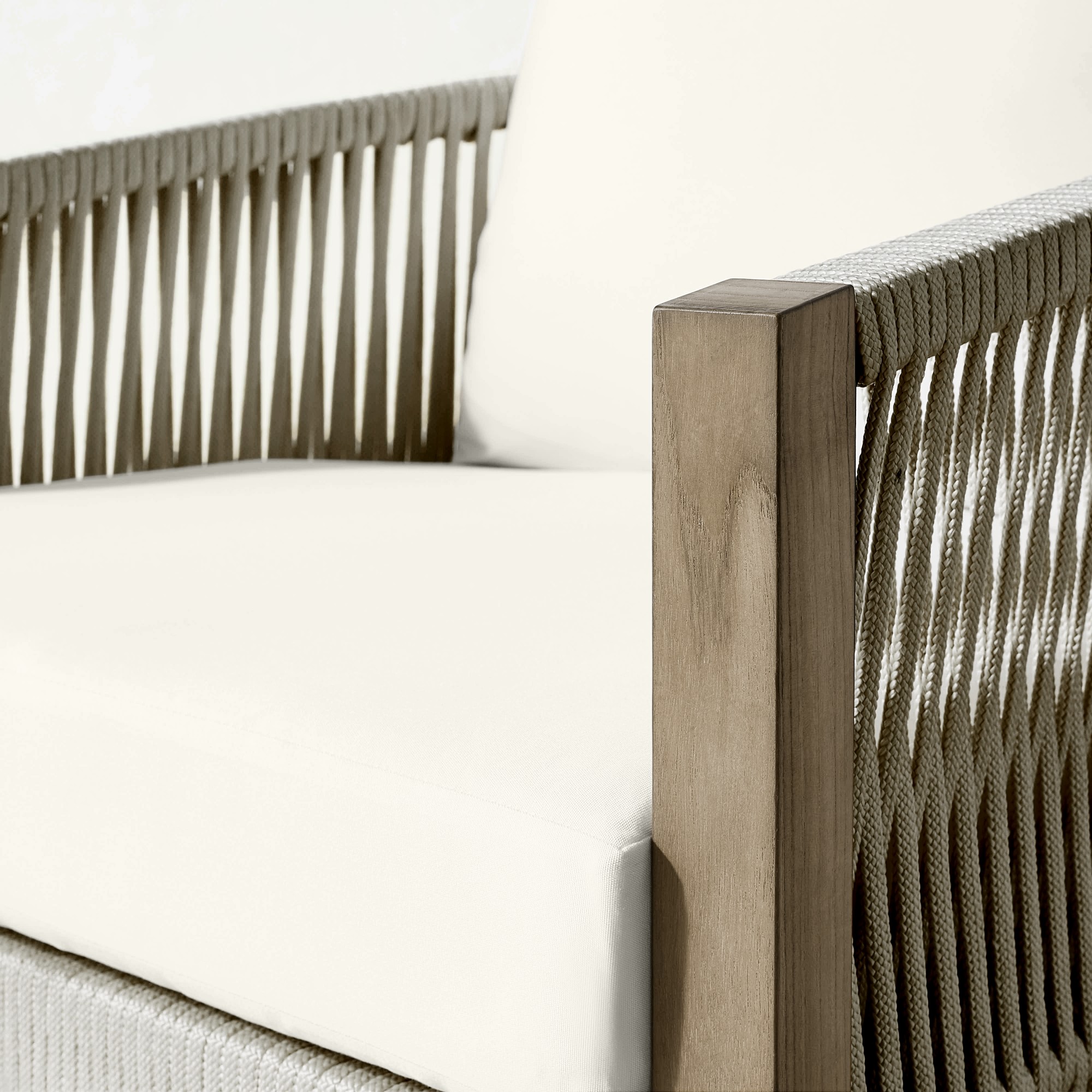 Pasadena Outdoor Teak and Rope Club Chair