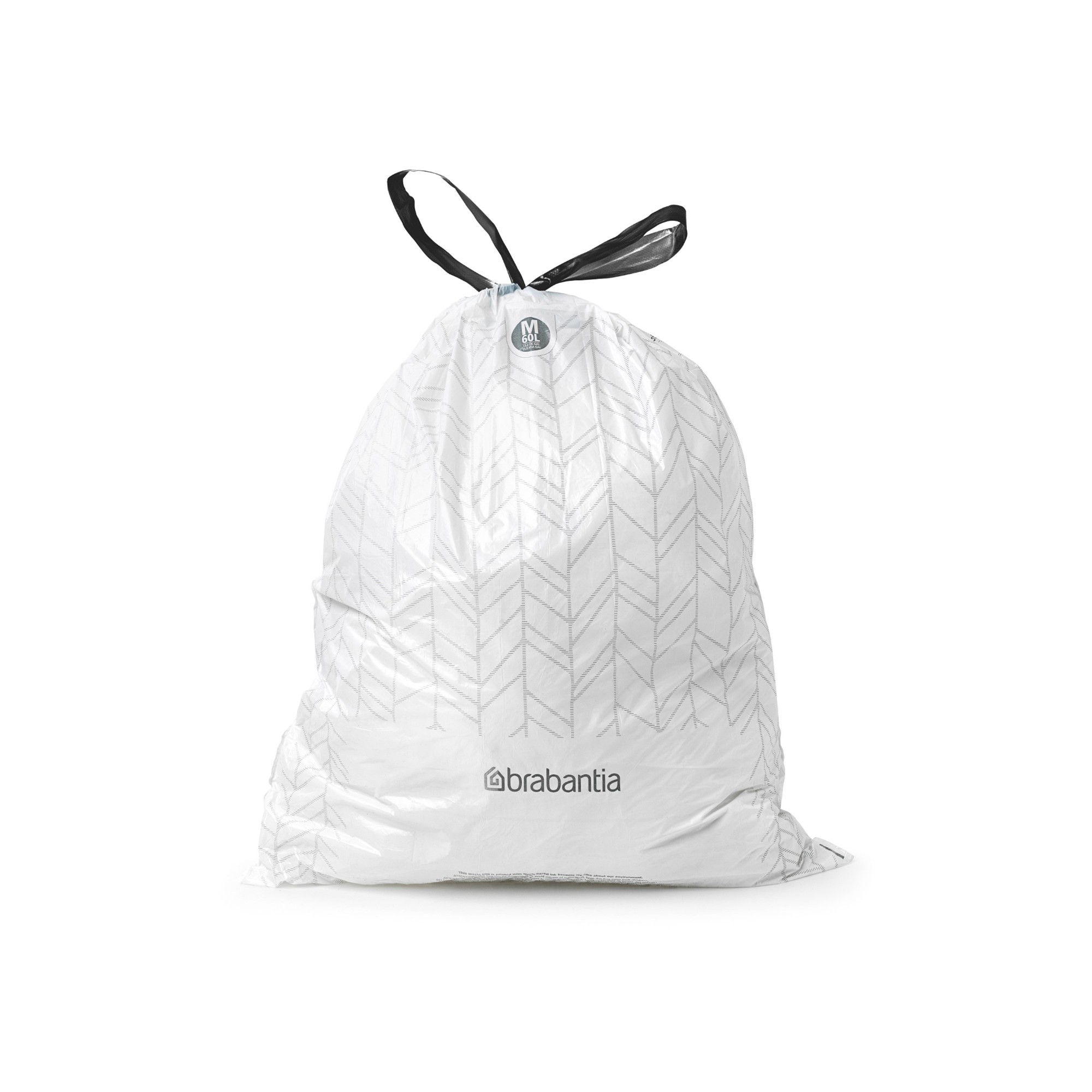 Brabantia PerfectFit Trash Bags, Code M, 16 Gallon (60L), 120-Count