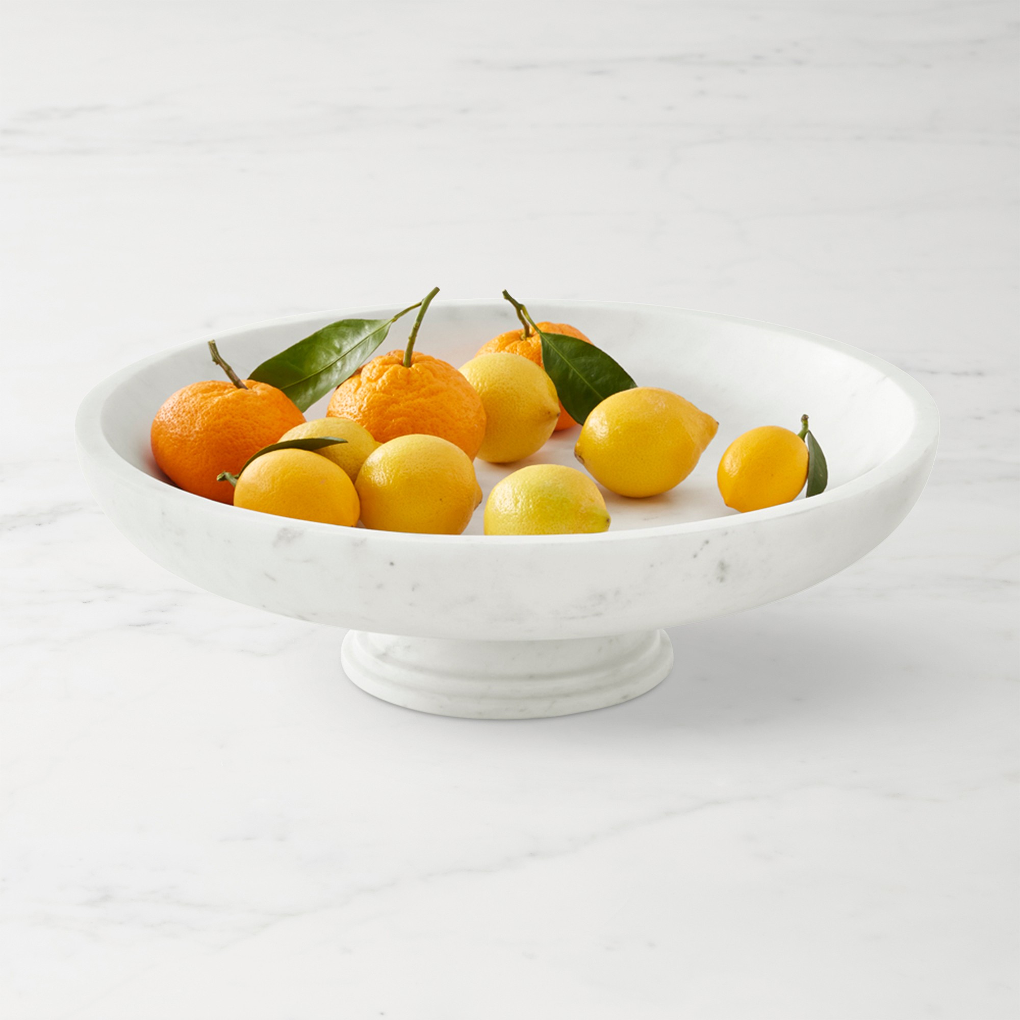 Williams Sonoma Marble Footed Fruit Bowl