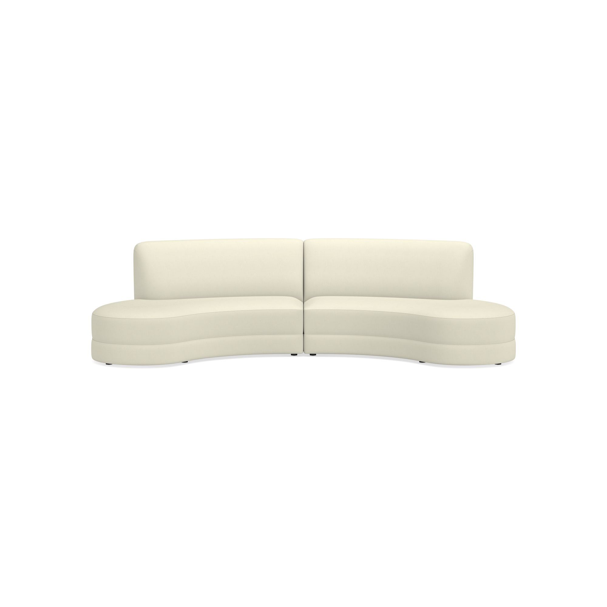 Capri 2-Piece Bumper Armless Sectional (132