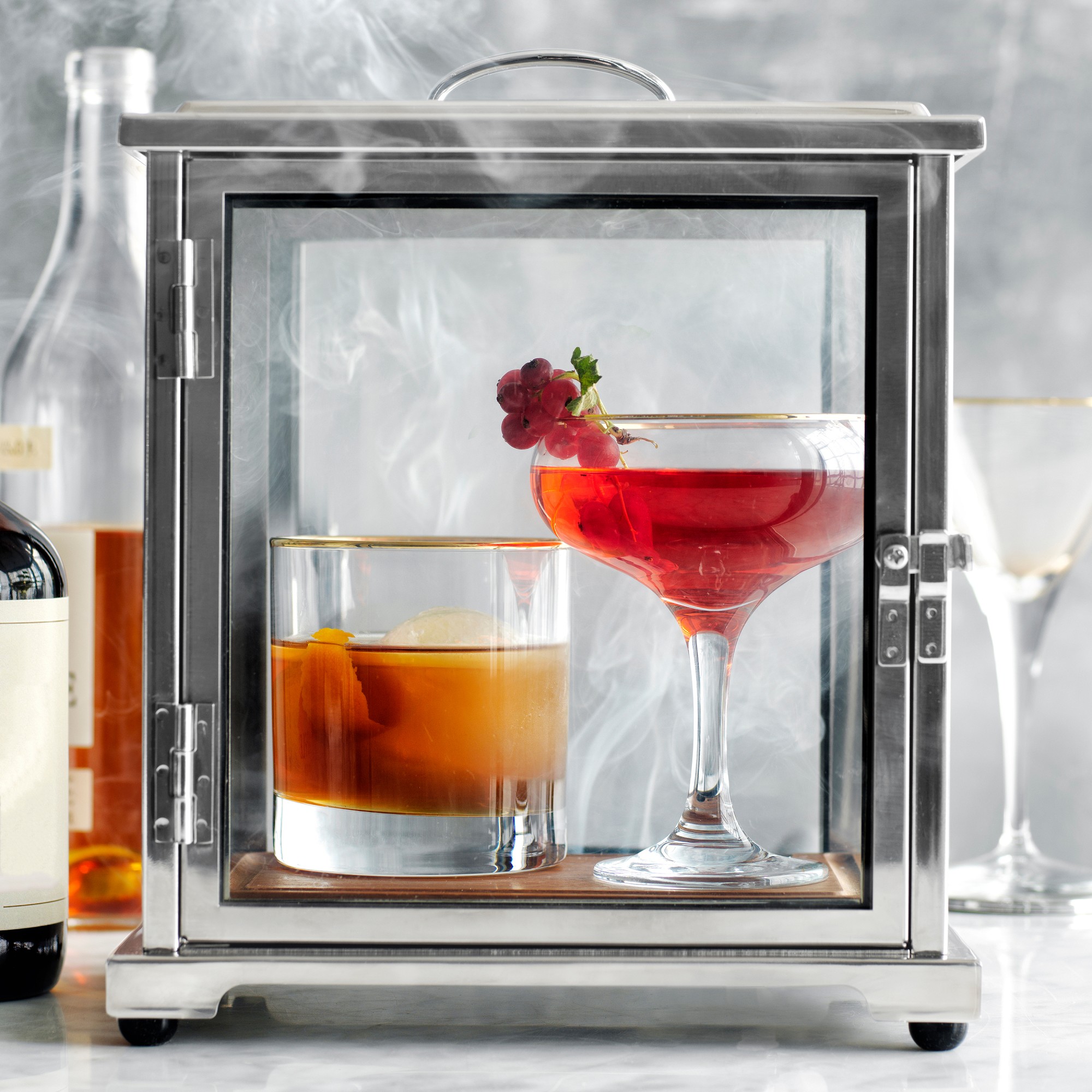 Gold Rim Double Old-Fashioned Glasses, Set of 4