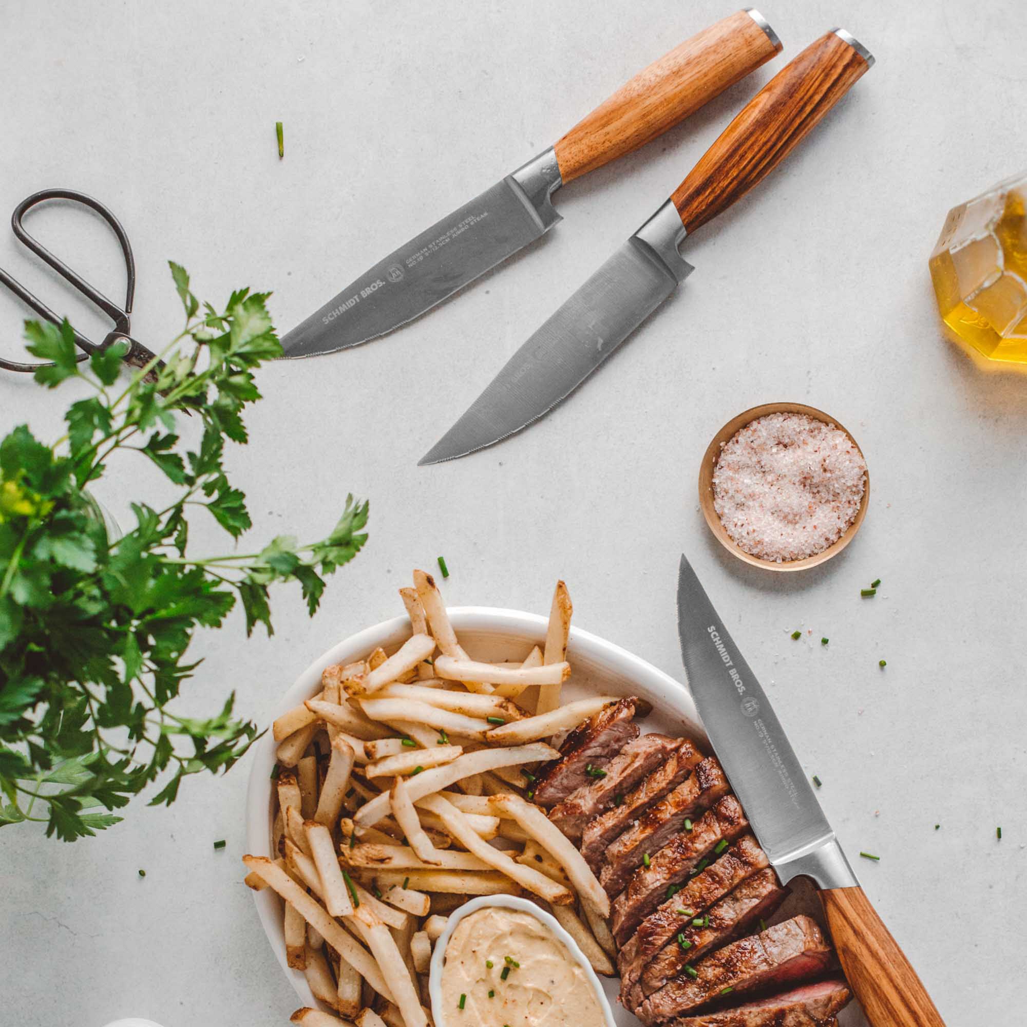 Schmidt Brothers Zebra Steak Knives, Set of 4