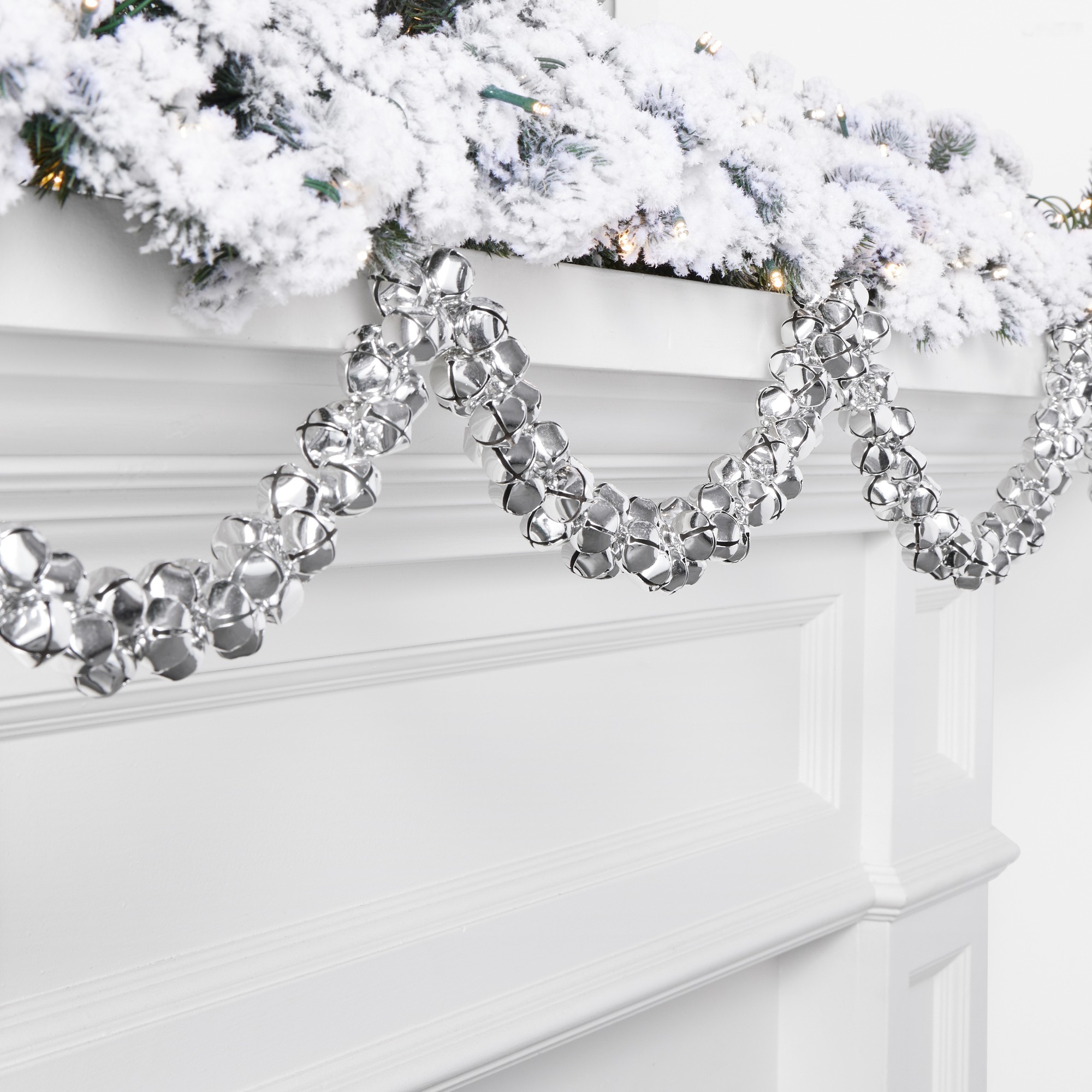 Jingle Bell Faux Garland, 6'