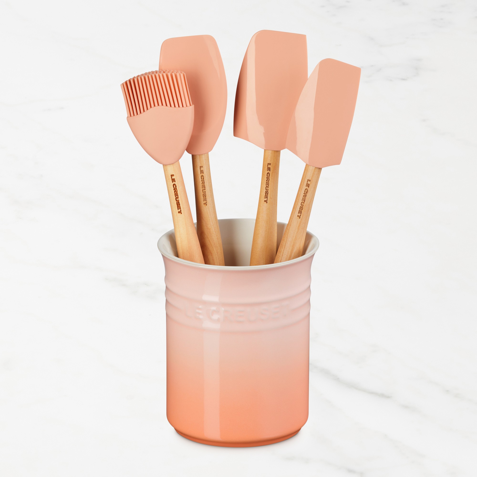 Le Creuset Silicone Utensils with Utensil Holder, Set of 5