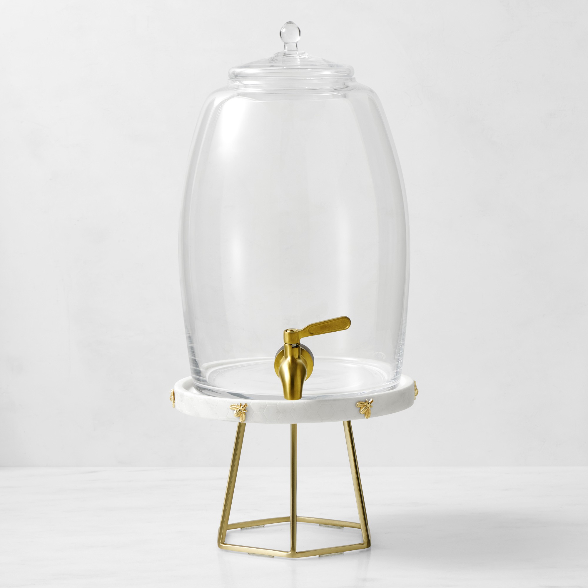 Marble Honeycomb Beverage Dispenser Base
