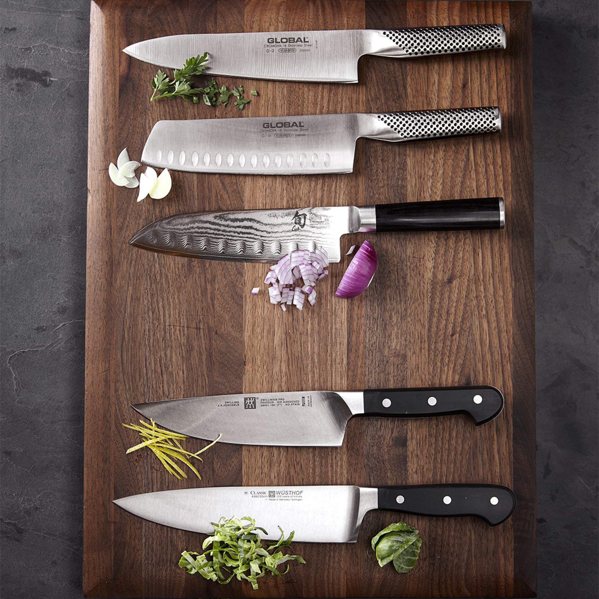 Global Classic Hollow-Ground Vegetable Knife, 7