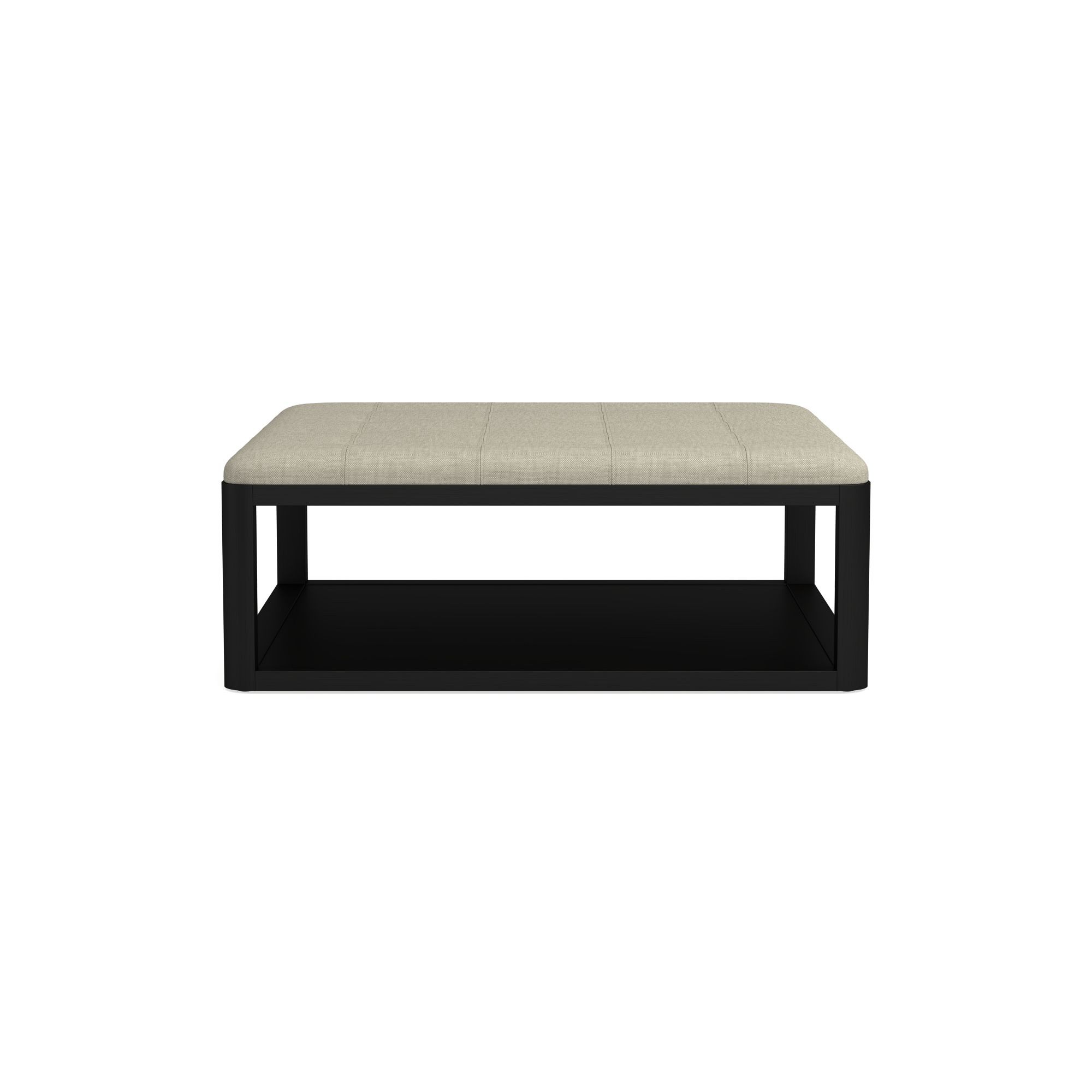 Porte Grid Tufted Rectangular Ottoman (48