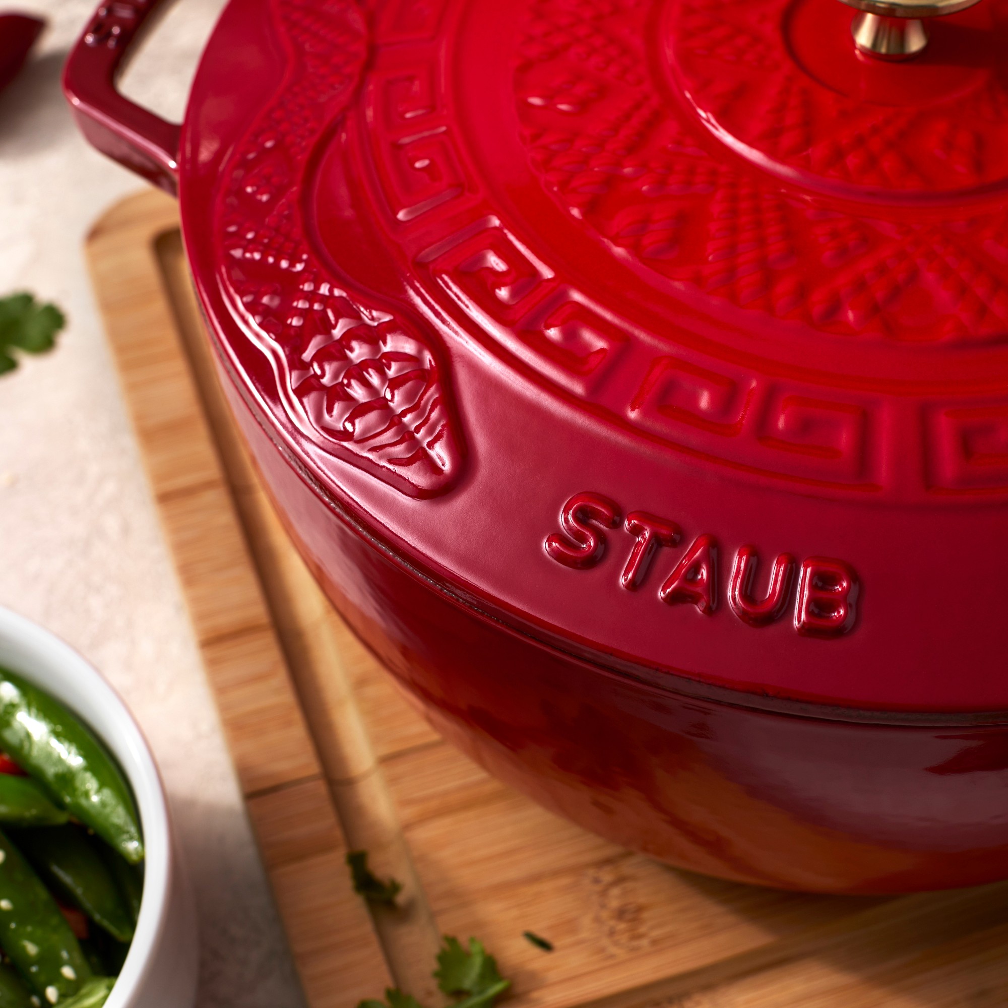 Staub Enameled Cast Iron Essential French Oven with Snake Lid, 5-Qt.