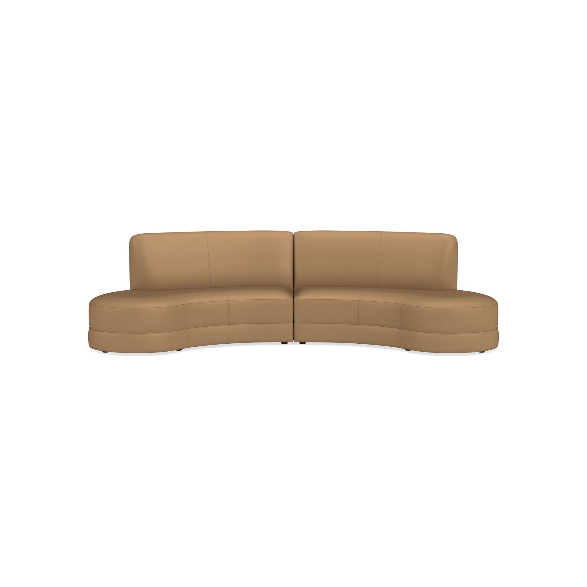 Capri 2-Piece Bumper Armless Sectional (132