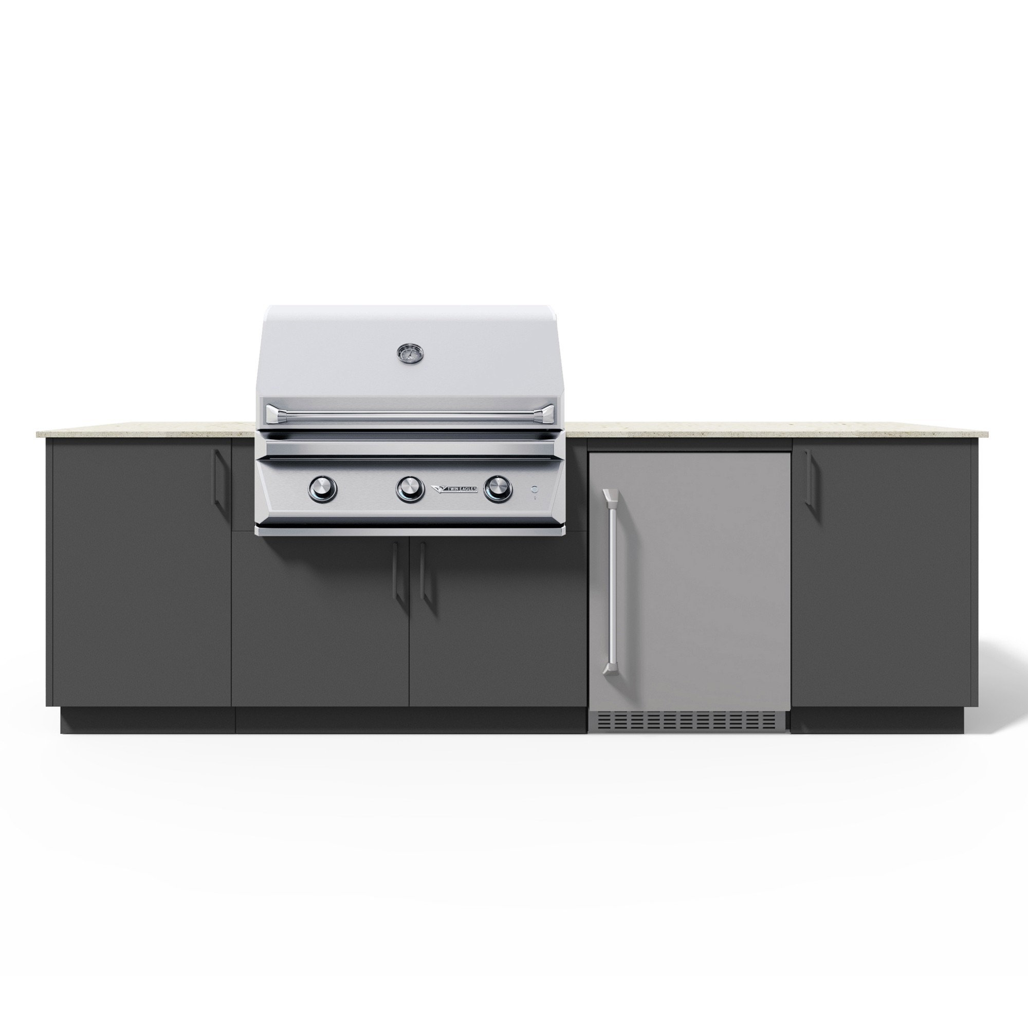 Urban Bonfire Outdoor Kitchen x Twin Eagles 36” Grill and Fridge